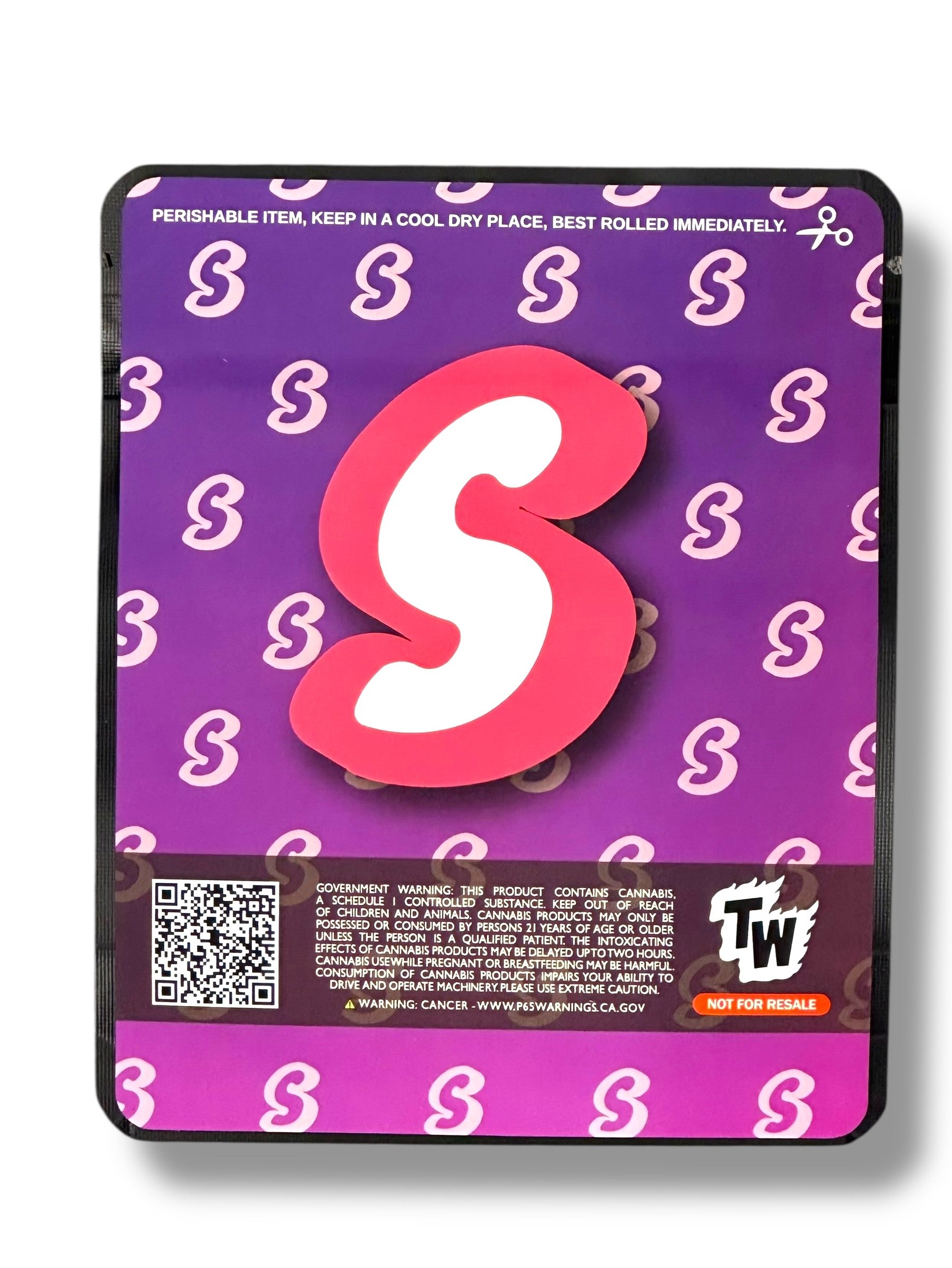 Sprinklez Loud 3.5G Mylar Bags -With stickers and label