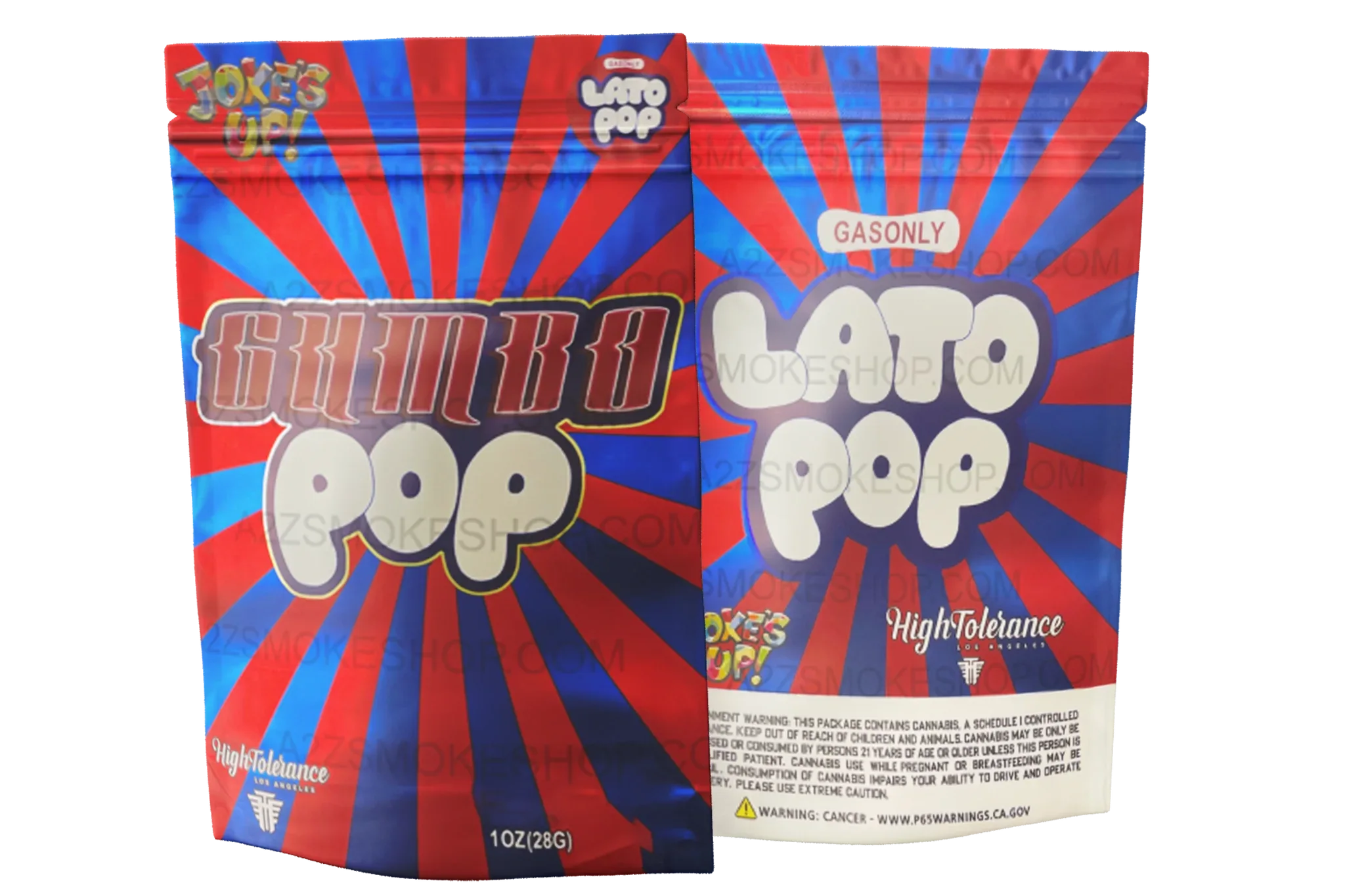 Jokes UP Lato Pop Gumbo High Tolerance 1 OZ 28G Mylar bag 50 Count - Black Unicorn Hub
