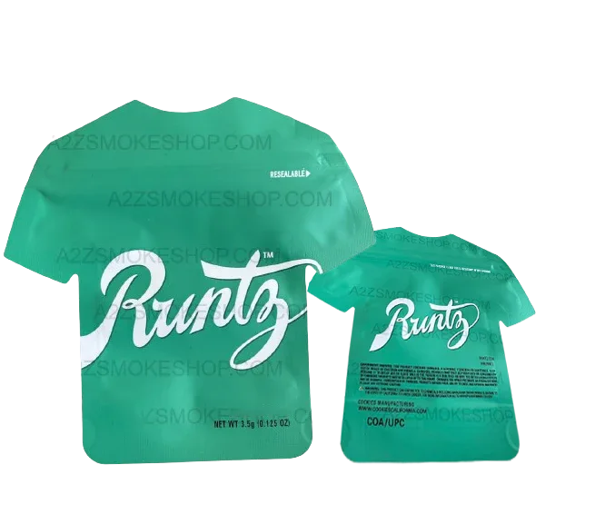 Green Cut out Mylar Bags by 3.5 Grams Smell Proof Die Cut - Black Unicorn Hub