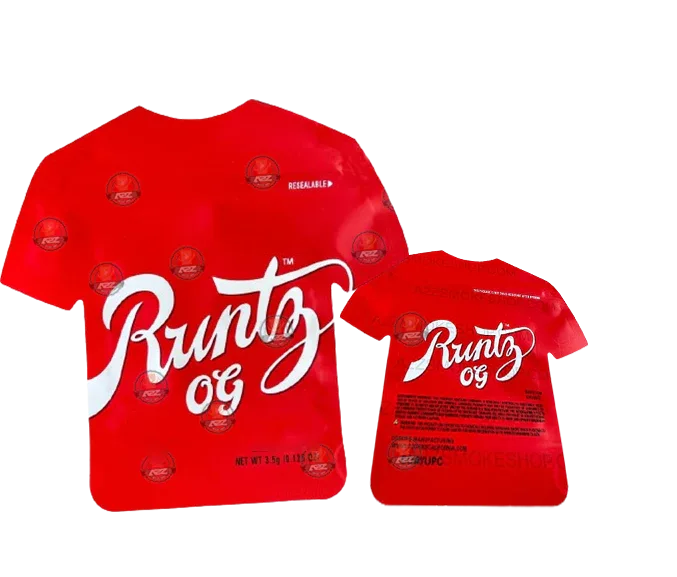 Red Cut out Mylar Bags by 3.5 Grams Smell Proof Die Cut - Black Unicorn Hub