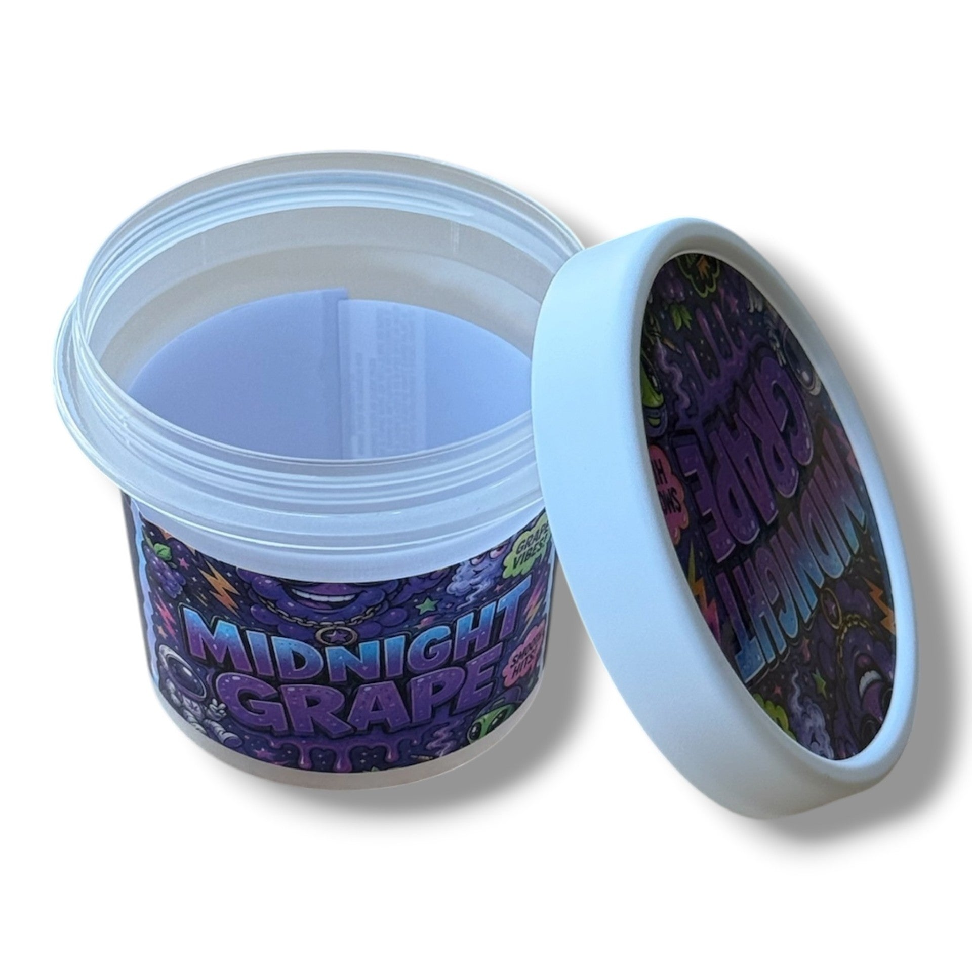 Midnight Grape Ice Cream Style 3.5G Plastic Jars with Display Boxes – Packaging Only