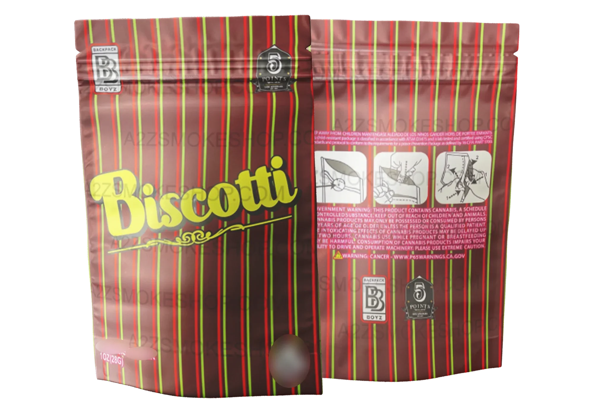 Backpack Boyz Biscotti 1 OZ 28G Mylar Bag - Black Unicorn Hub
