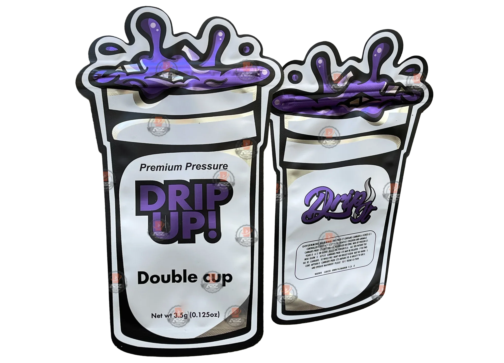 Drip Up Premium Pressure Double Cup Mylar bag 3.5g - Black Unicorn Hub