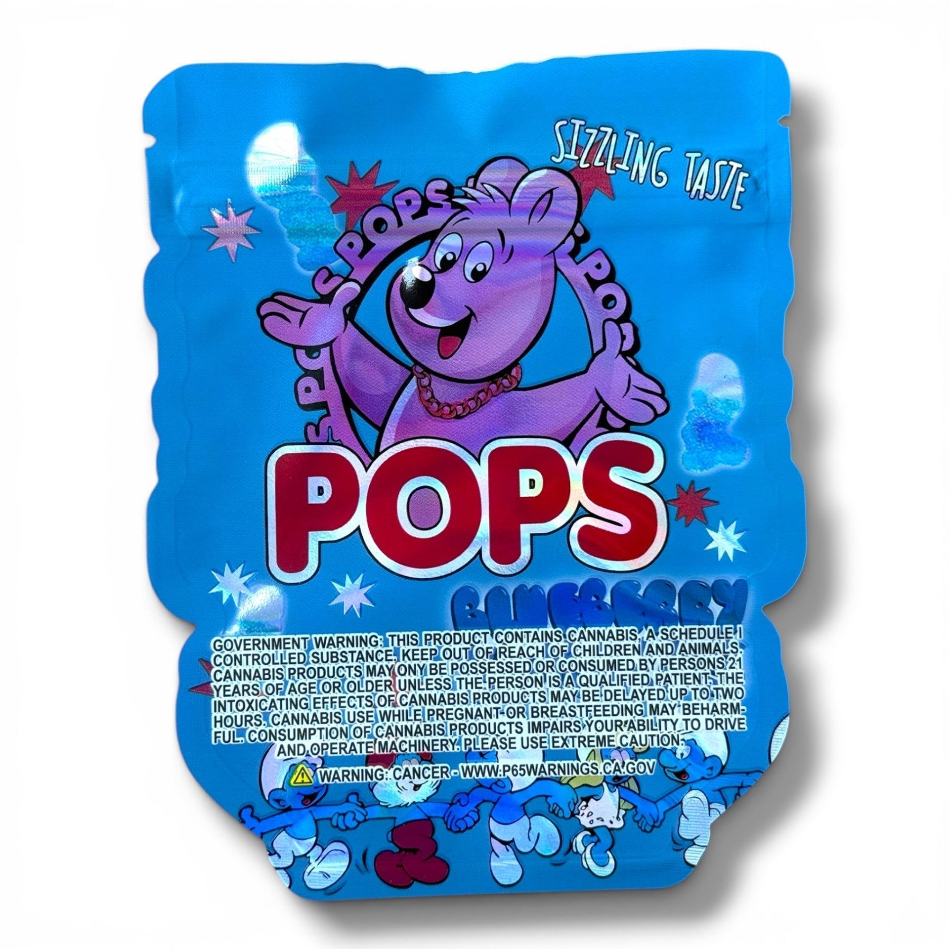 Pops Blueberry Smurfs 3.5g shape bags