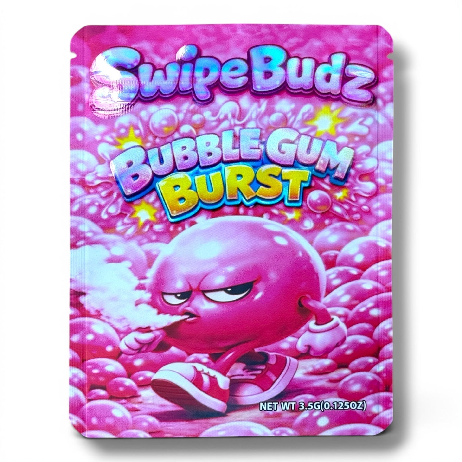 Swipe Budz Bubble Gum Burst 3.5g Mylar Bag- Packaging
