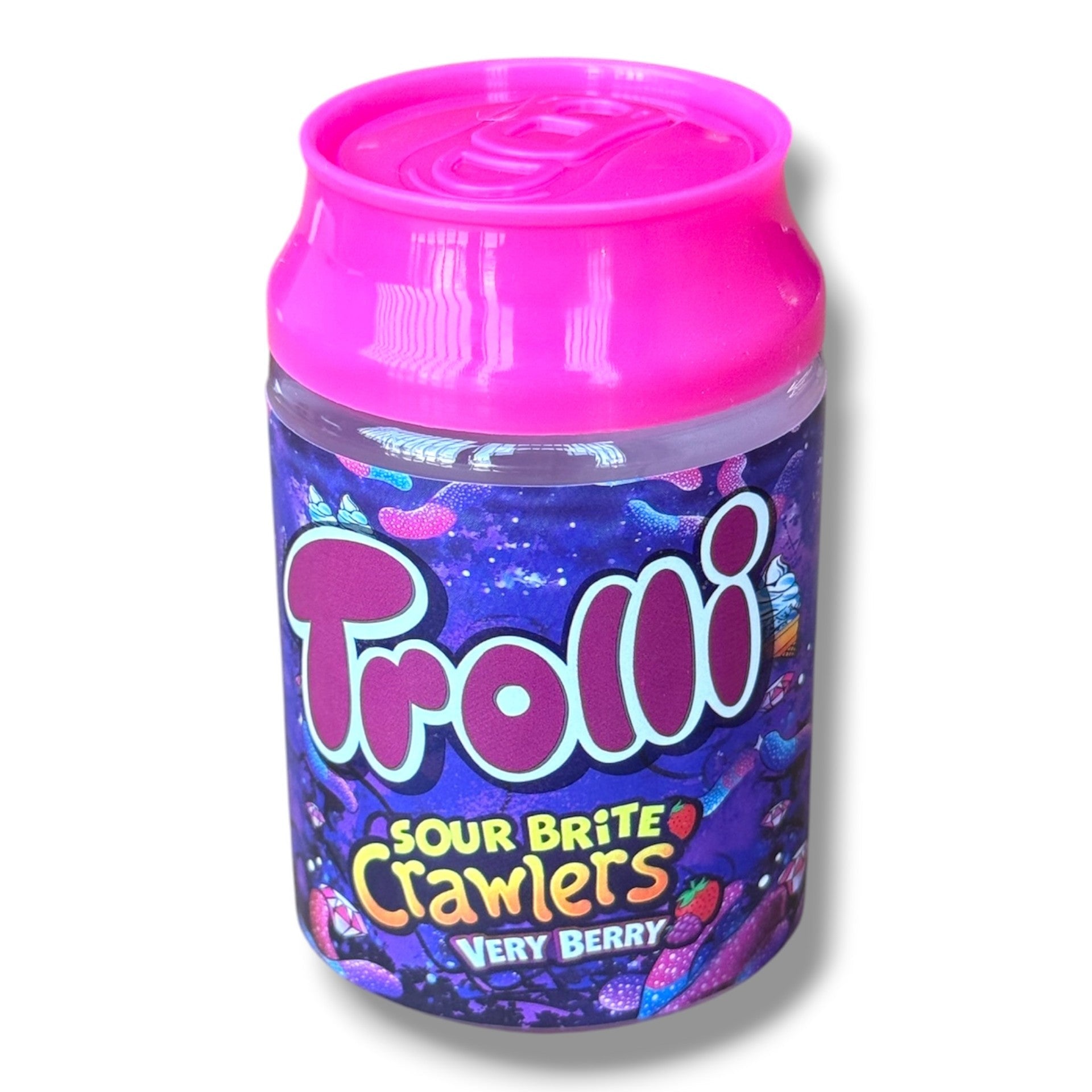 Trolli Sour Brite Crawlers Very Berry 3.5g Cans - 8 cans in box