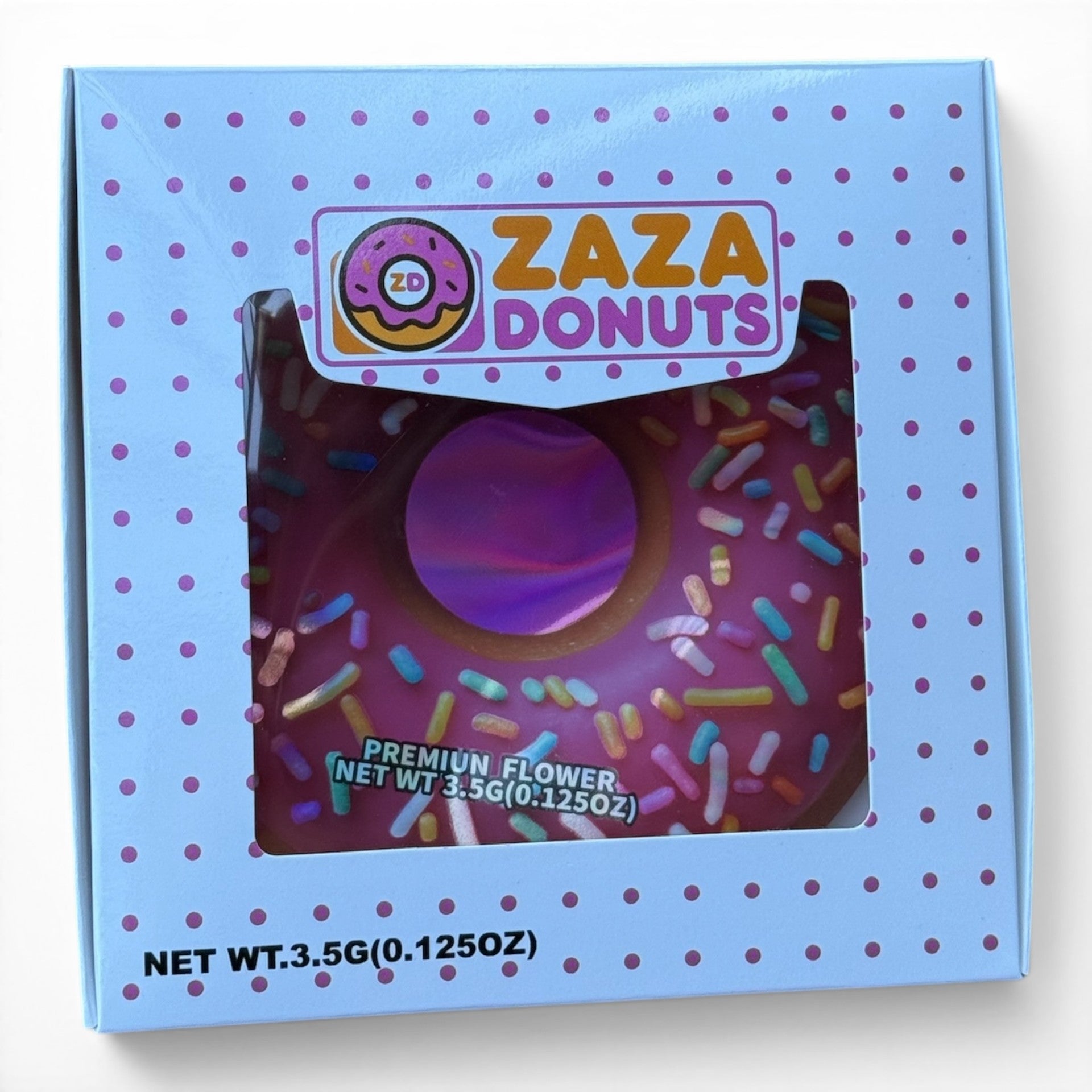 ZAZA Donuts Sprinkles Mylar Bags with Boxes 3.5g Box Packaging