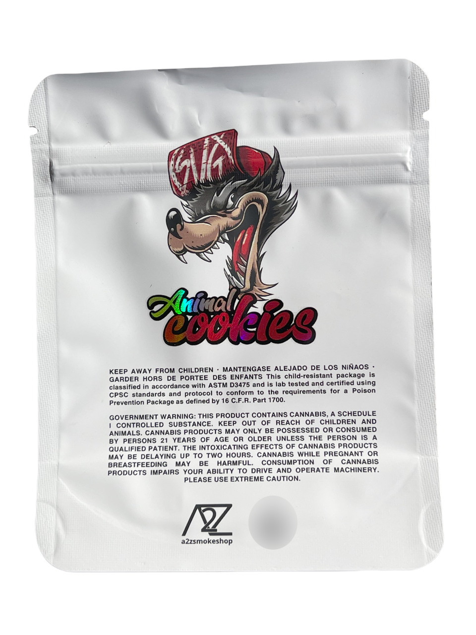 Black Unicorn - Animal Cookies Holographic Mylar bag 3.5g For Flower