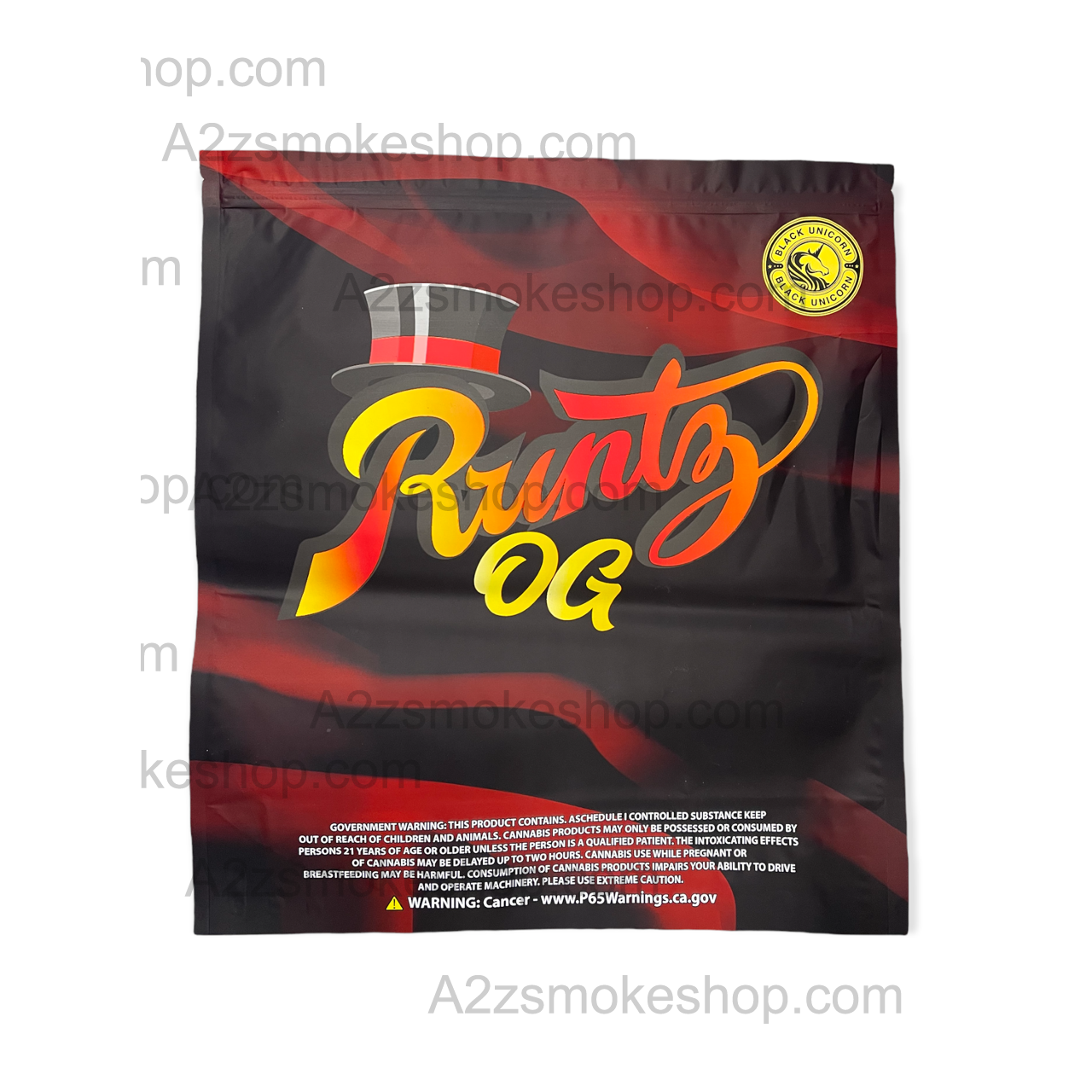 Black Unicorn - Pound Bag (Large)-Runtz OG Mylar bag with Window 1LBS - 16OZ (454g)