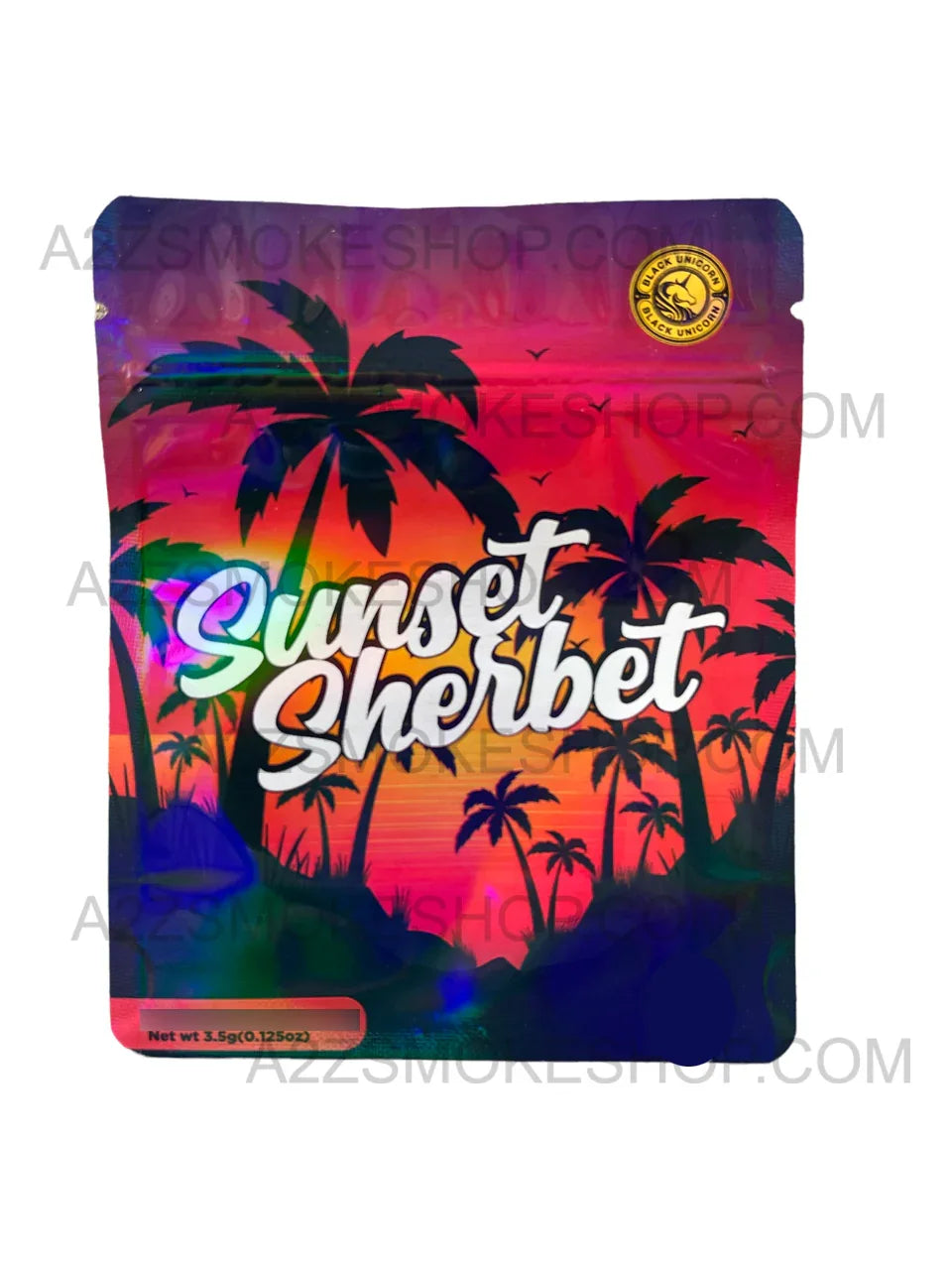 Black Unicorn-Sunset Sherbert Holographic Mylar bag 3.5g - Black Unicorn Hub
