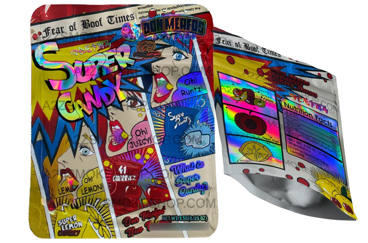 Don Merfos Exotics Super Candy Mylar bag 3.5g Holographic - Black Unicorn Hub