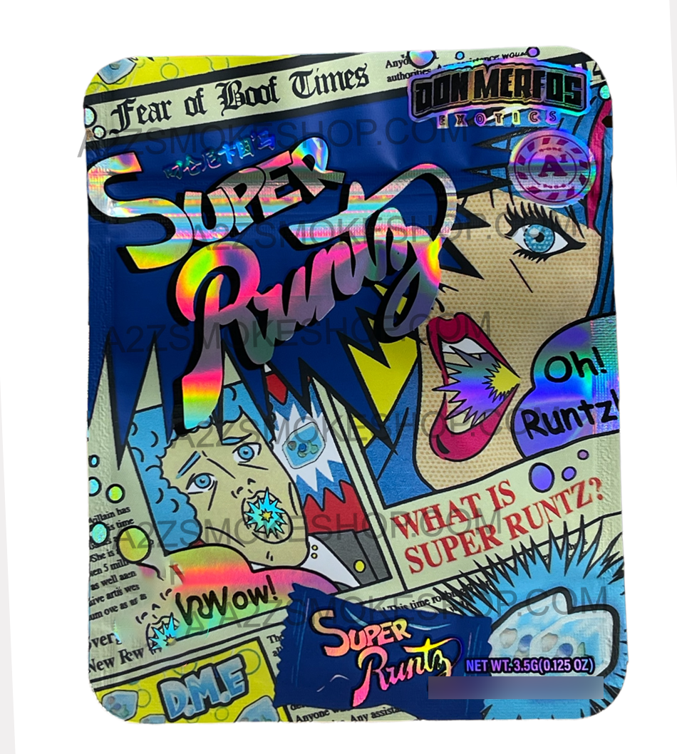 Super bag 3.5g Holographic Mylar bag Packaging Only