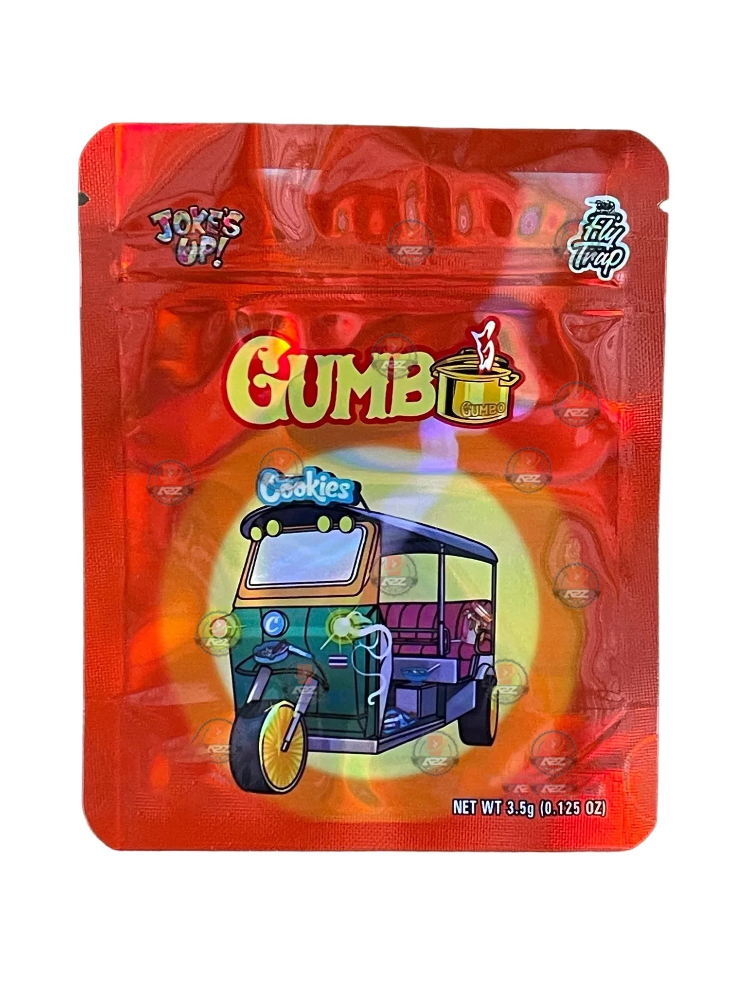 Gumbo Cookies 3.5g Mylar Bag Holographic Jokes Up - Black Unicorn Hub