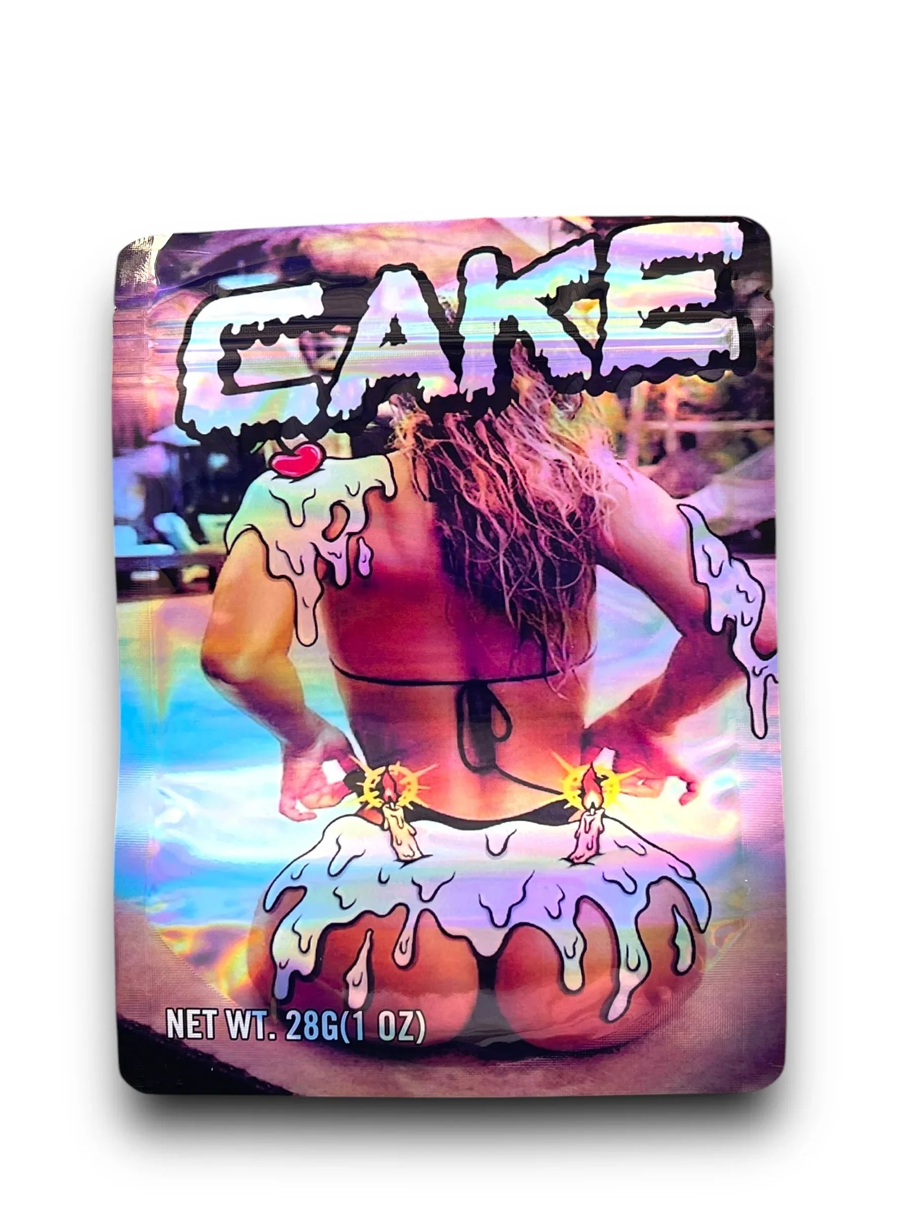 Cake 1OZ 28G Mylar Bag (50 Count) - Black Unicorn Hub