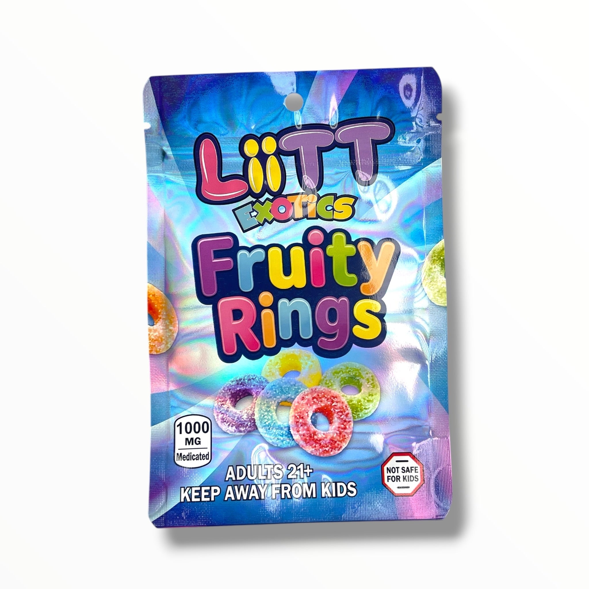 Liitt Exotics Fruity Rings 3.5g Mylar Bag 1000MG (Packaging Only)