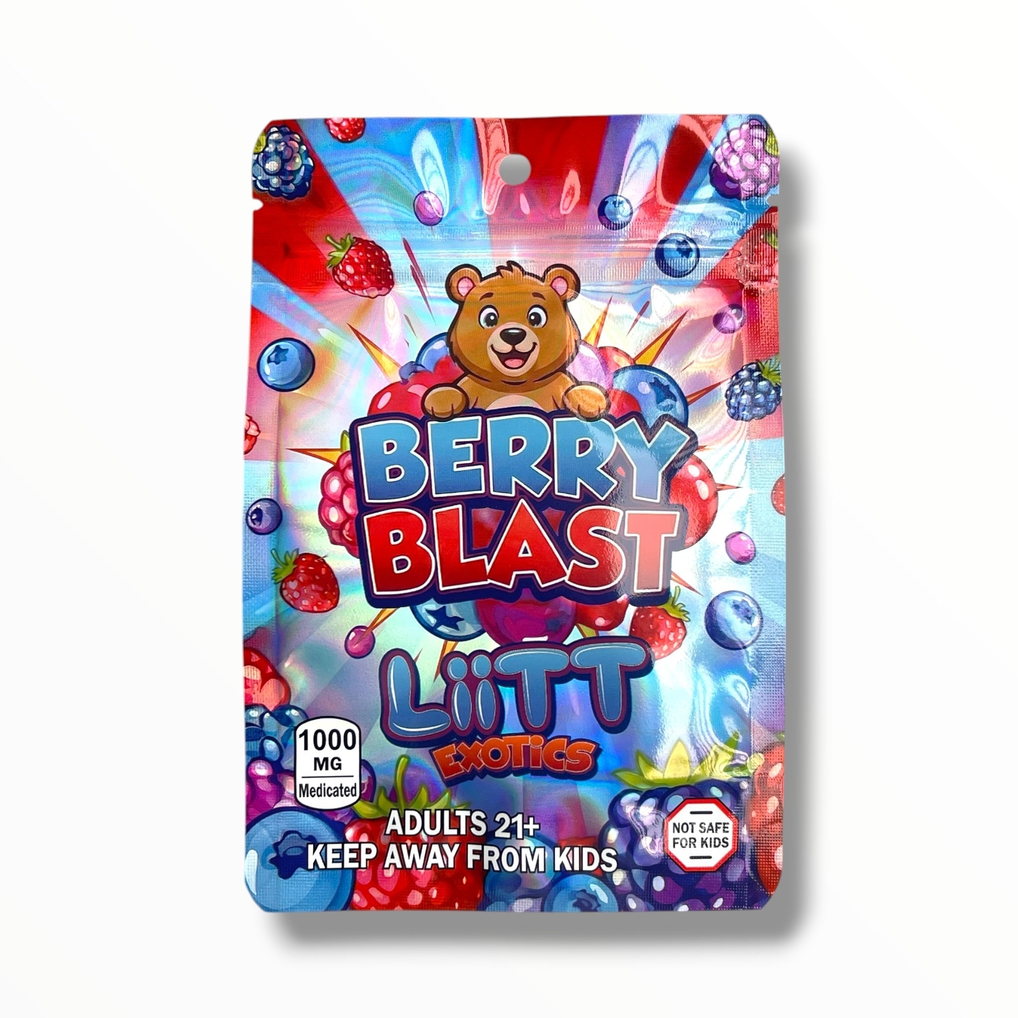 Liitt Exotics Berry Blast Explosion 3.5g Mylar Bag 1000MG (Packaging Only)
