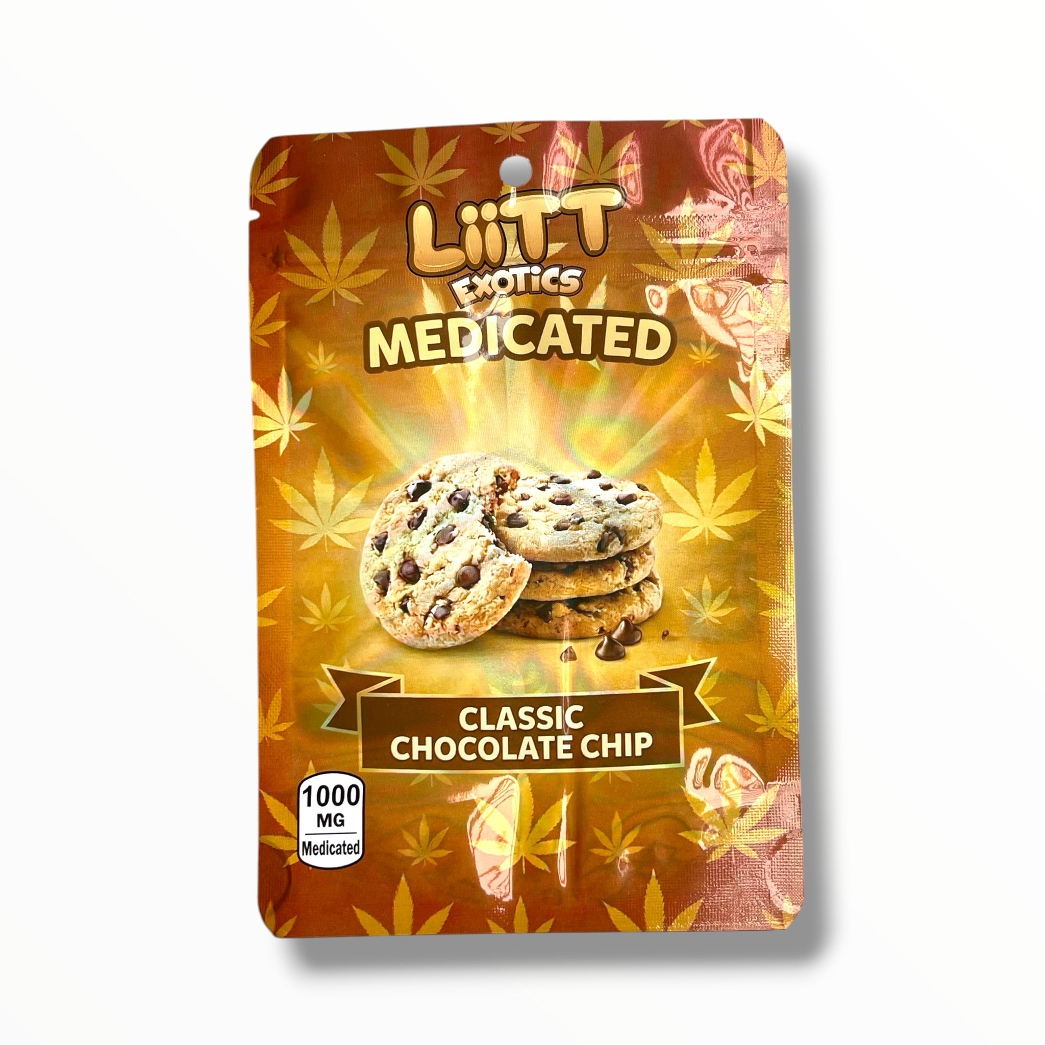 Liitt Medicated Classic Chocolate Chips 3.5g Mylar Bag 1000MG (Packaging Only)