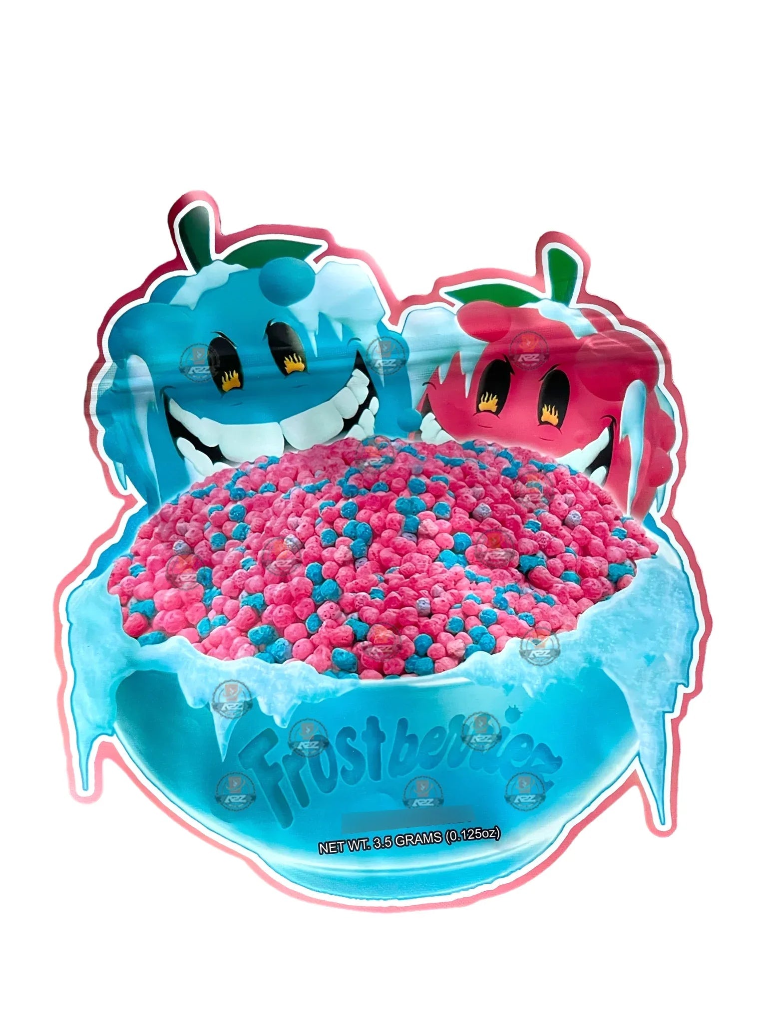 Frostberriez 3.5g Mylar Bag Cut Out Frostiez Yumberriez - Black Unicorn Hub