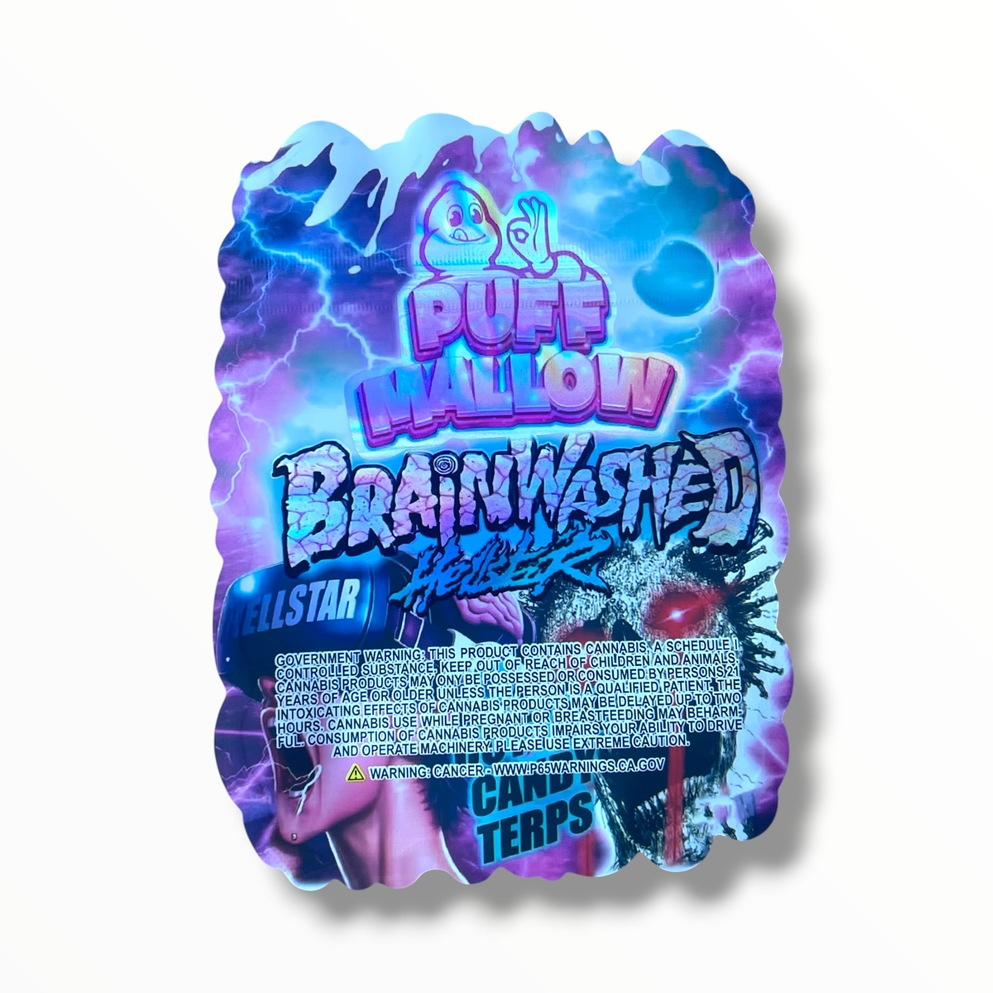Puff Mallow Brain washed Cotton Candy Terps 3.5g shape bags