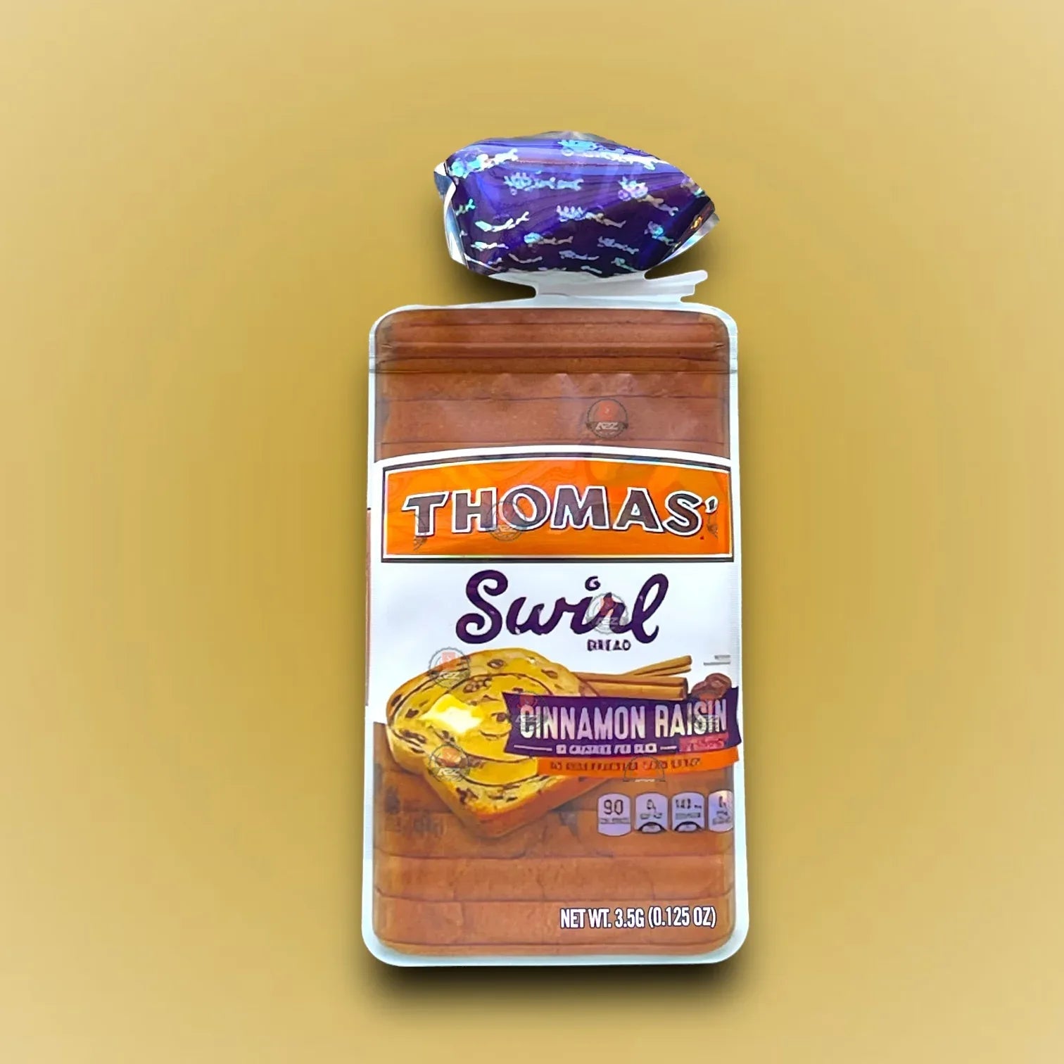 Sprinklez Swirl Bread Blue Berry Muffin 3.5G Mylar Bags- Holographic- Cinnamon Raisin - Black Unicorn Hub