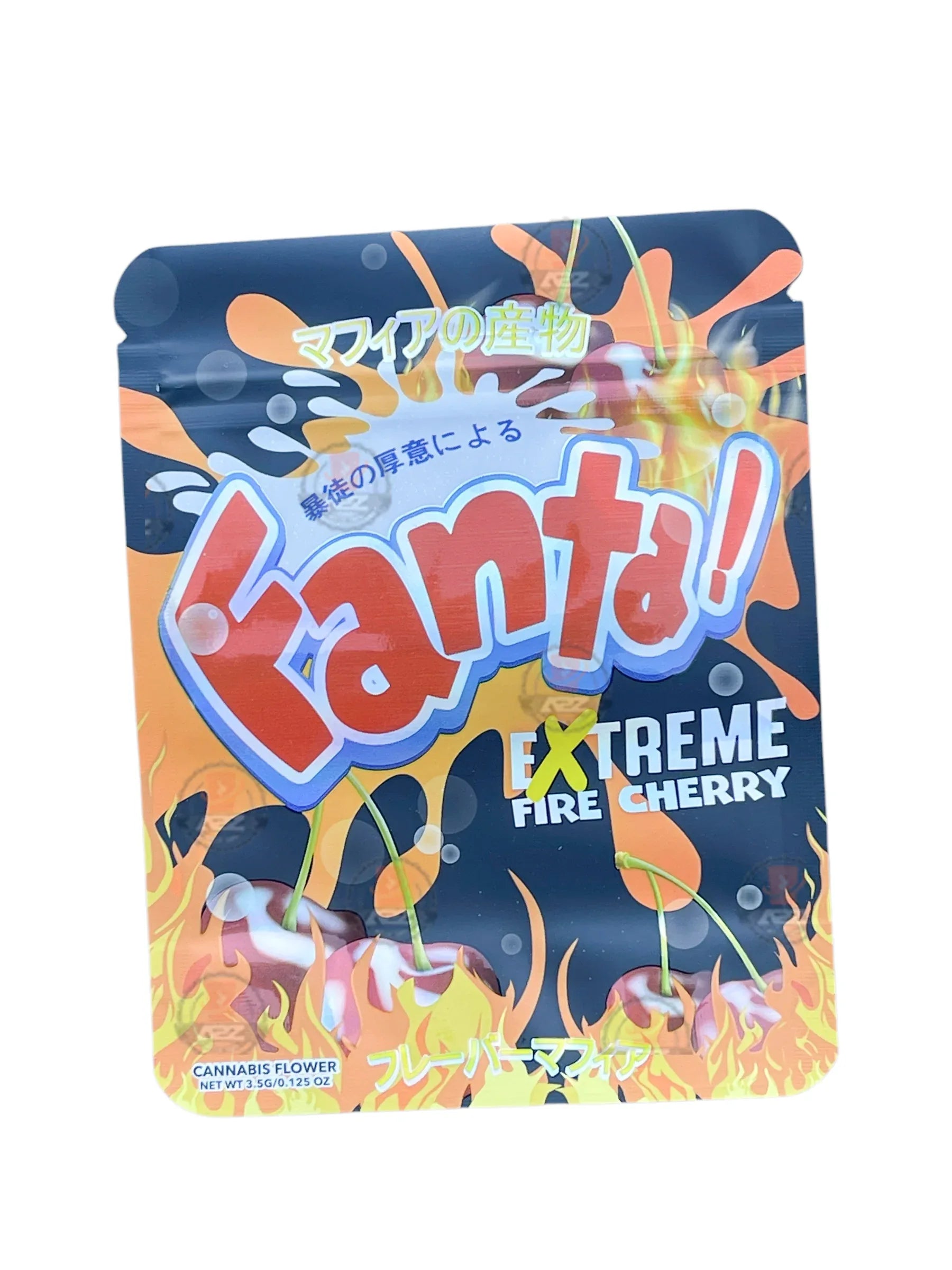 Fanta Extreme Fire Cherry Mylar Bags with Boxes 3.5g Box Packaging Holographic - Black Unicorn Hub