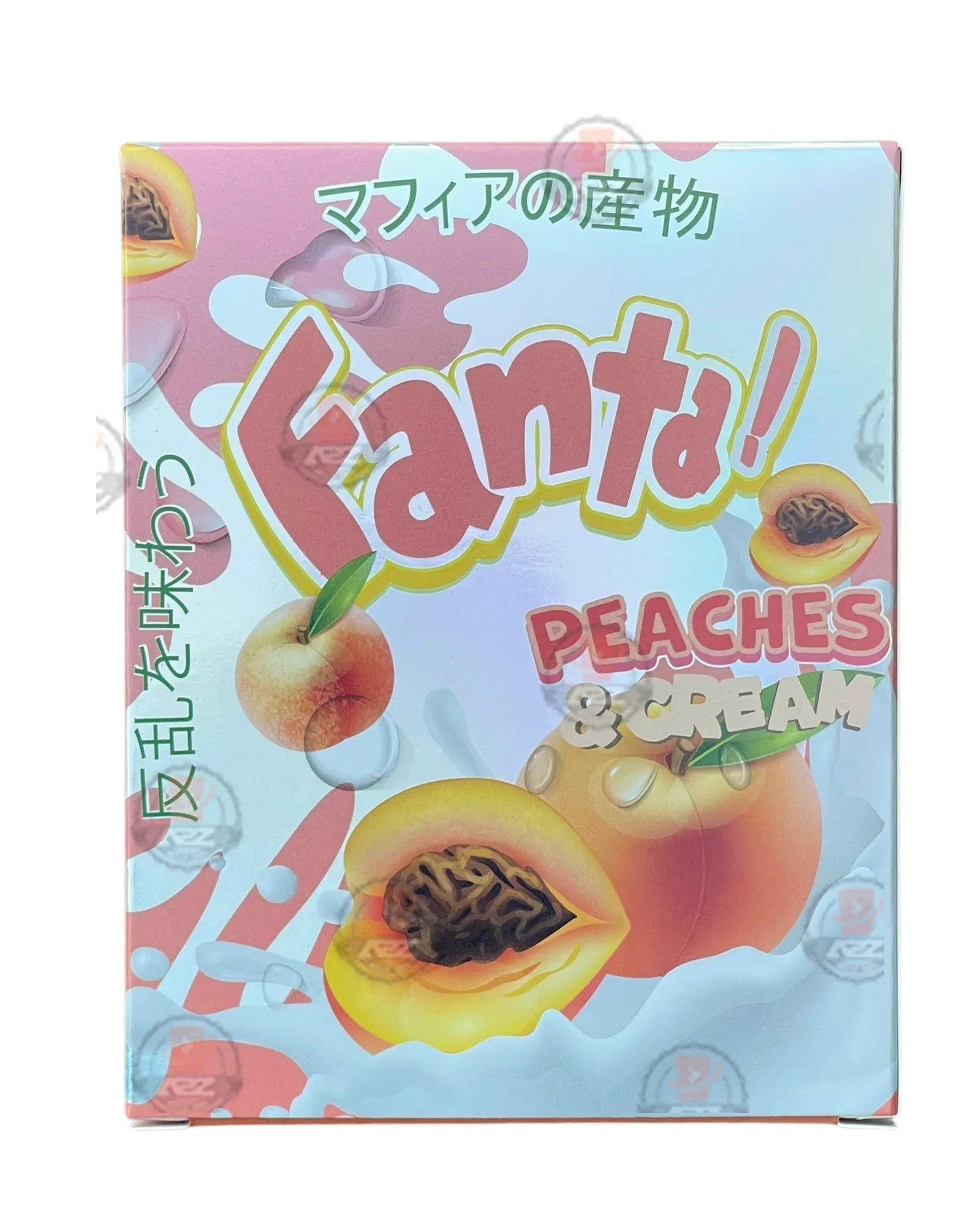 Fanta Peaches & Cream Mylar Bags with Boxes 3.5g Box Packaging Holographic - Black Unicorn Hub