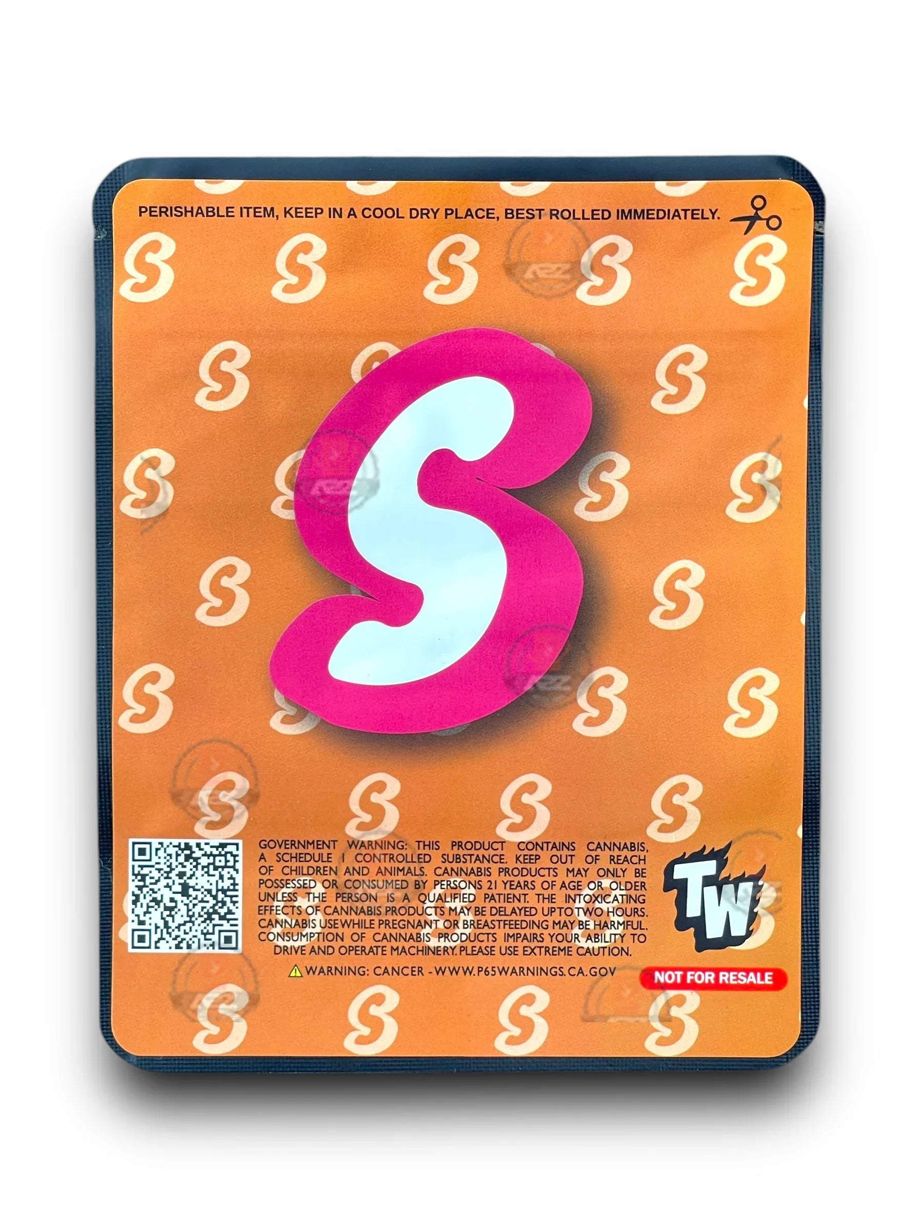 Sprinklez Cinnamon Roll Break Pudding 3.5G Mylar Bags -With stickers and label - Black Unicorn Hub