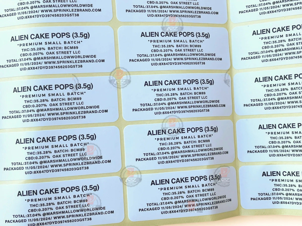 Sprinklez Astroidz Alien Cake Pops 3.5G Mylar Bags -With stickers and label - Black Unicorn Hub