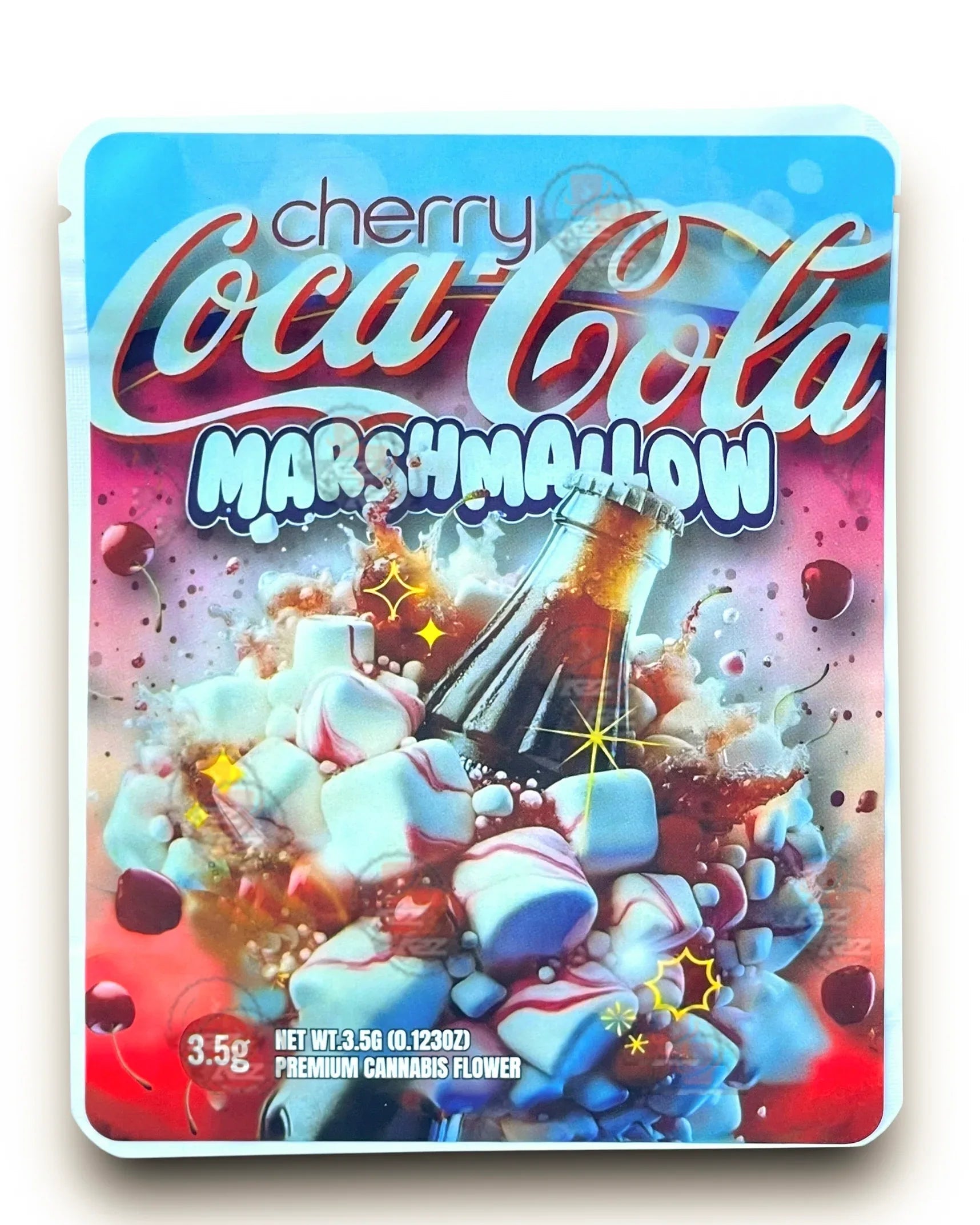 Sprinklez Cherry Coca Cola Marshmallow 3.5G Mylar Bags -With stickers and label - Black Unicorn Hub