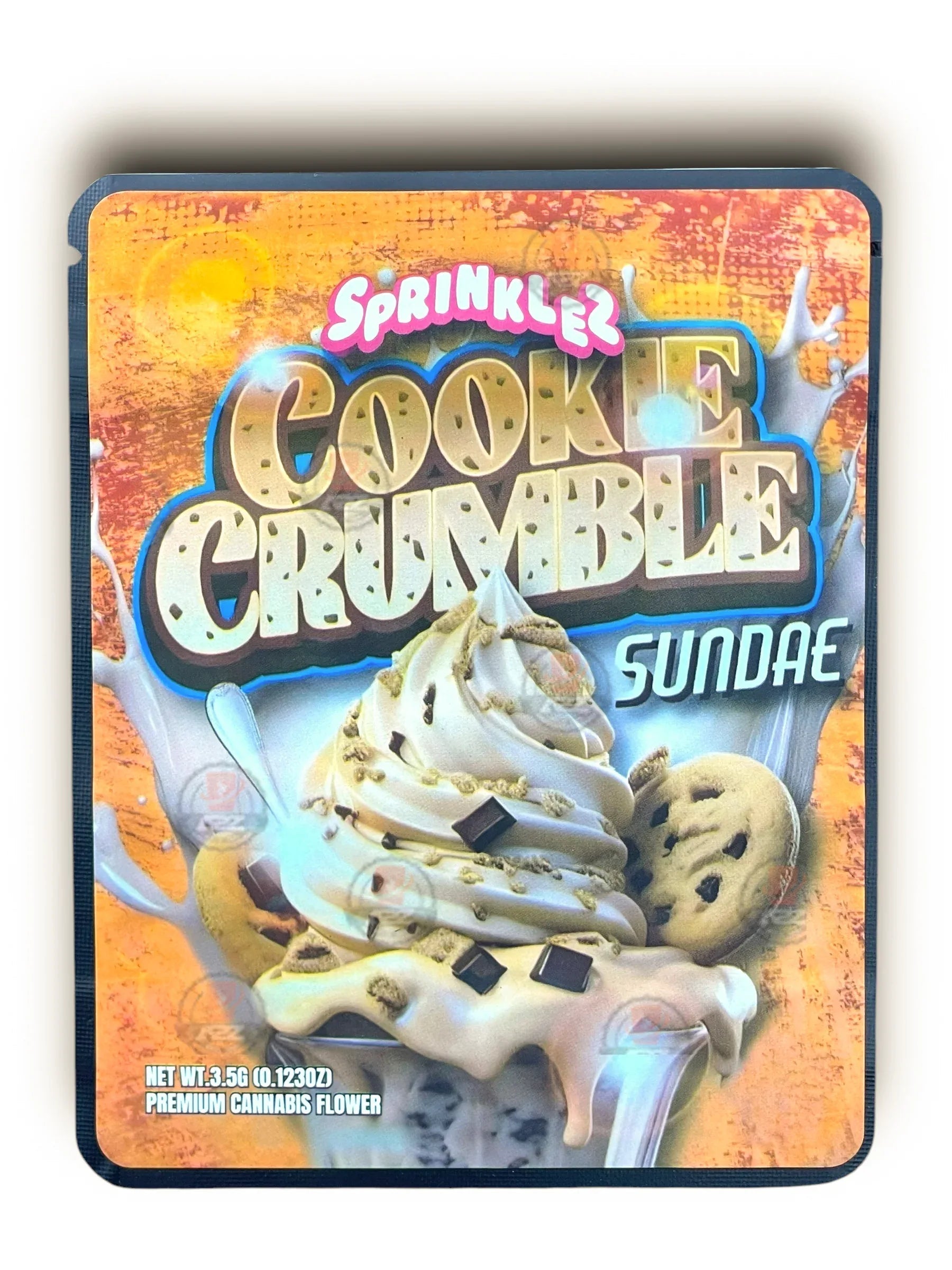 Sprinklez Cookie Crumble Sundae 3.5G Mylar Bags -With stickers and label - Black Unicorn Hub