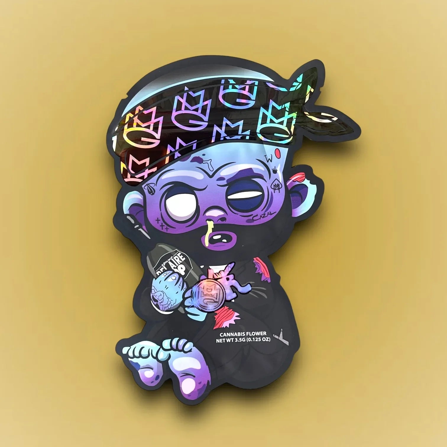 Belaire Pop Boss Baby I Can't Feel My Face Cut Out Mylar Bags 3.5g Hight Tolerance ICFMF - Black Unicorn Hub