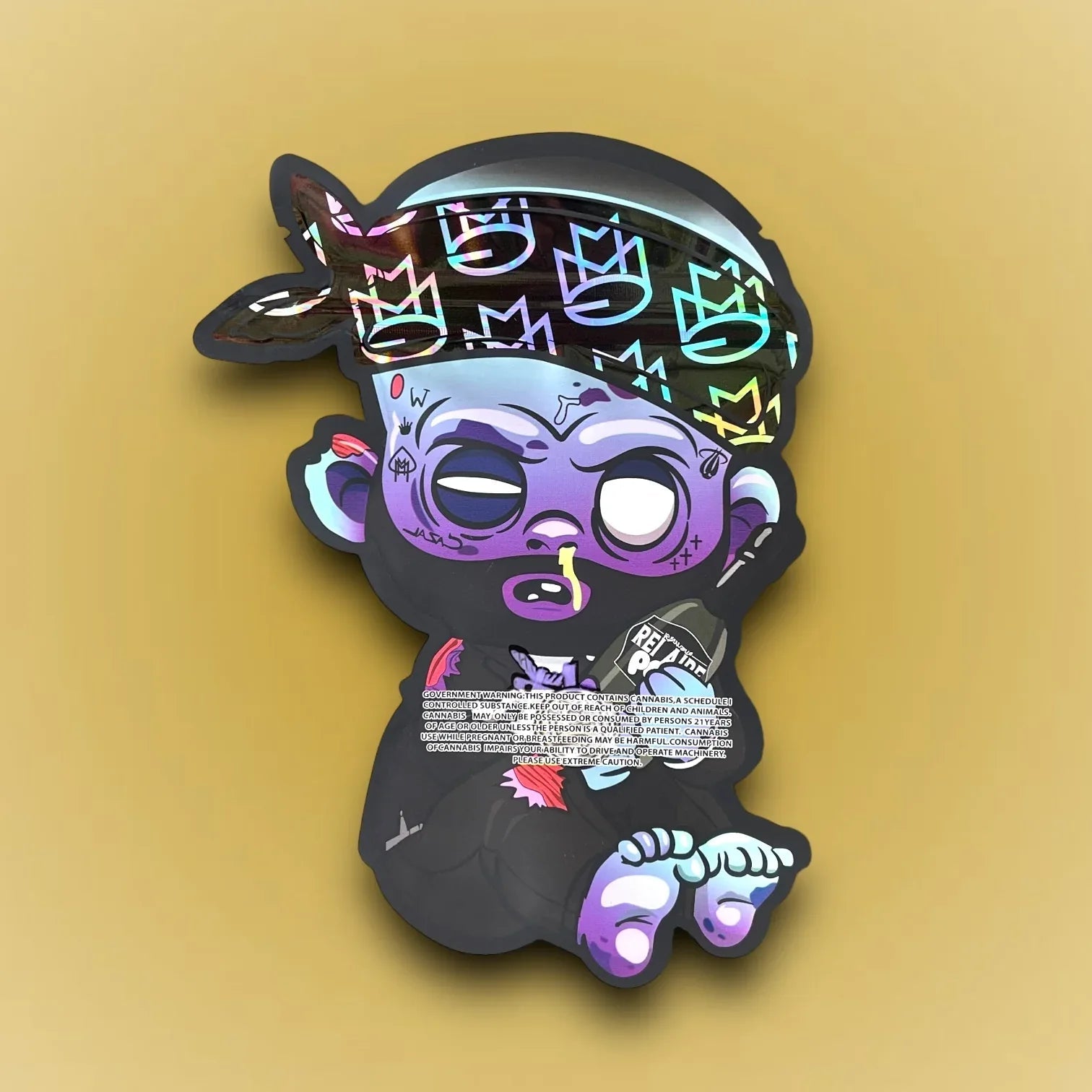 Belaire Pop Boss Baby I Can't Feel My Face Cut Out Mylar Bags 3.5g Hight Tolerance ICFMF - Black Unicorn Hub