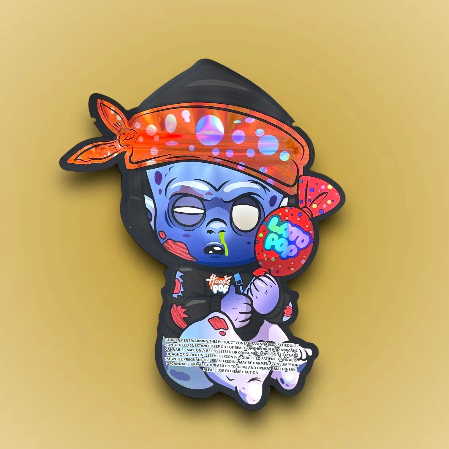 Hoodie Pop Boss Baby Lato Pop I Can't Feel My Face Cut Out Mylar Bags 3.5g Hight Tolerance ICFMF - Black Unicorn Hub