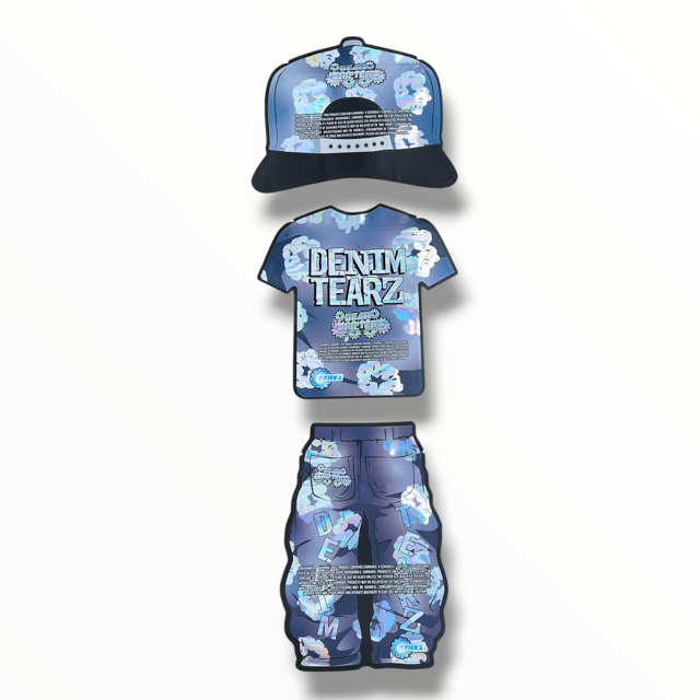 Tier 2 Gear Shifters 3 Piece Set Shape Mylar Bags – Cap, T-Shirt & Pants (3.5g) (Copy)