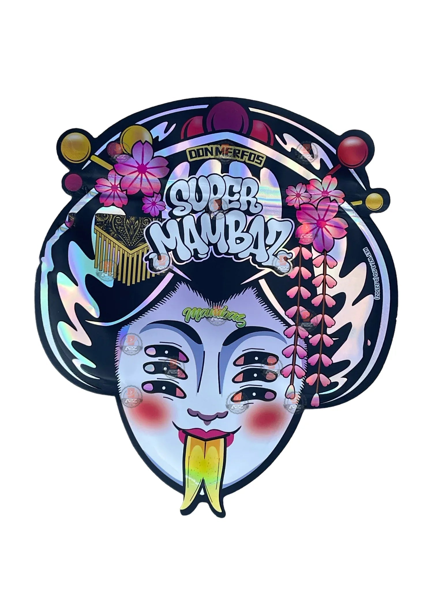 Super Mambaz 3.5G Mylar Bag - Cut out zip lock bag - Black Unicorn Hub