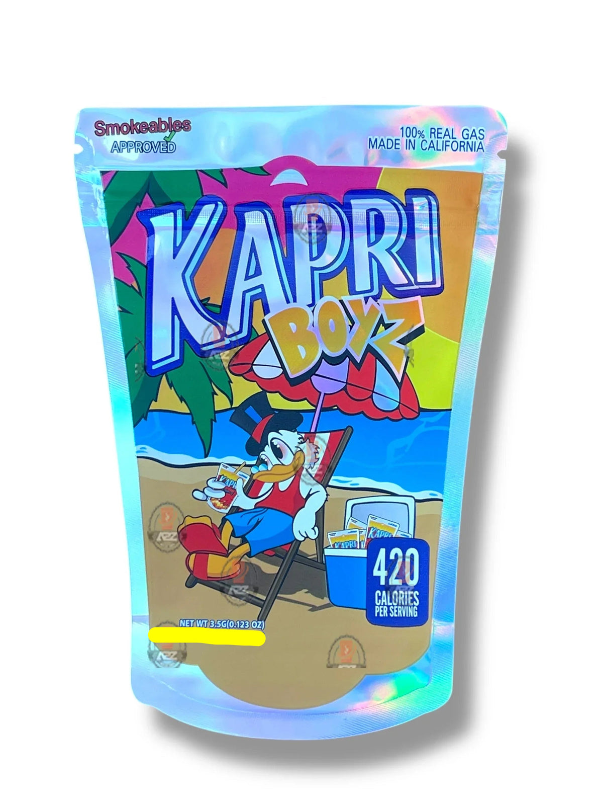 Kapri Boyz Mylar Bag 3.5g shape bag - Black Unicorn Hub