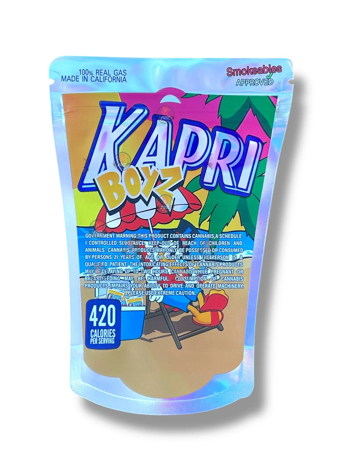 Kapri Boyz Mylar Bag 3.5g shape bag - Black Unicorn Hub