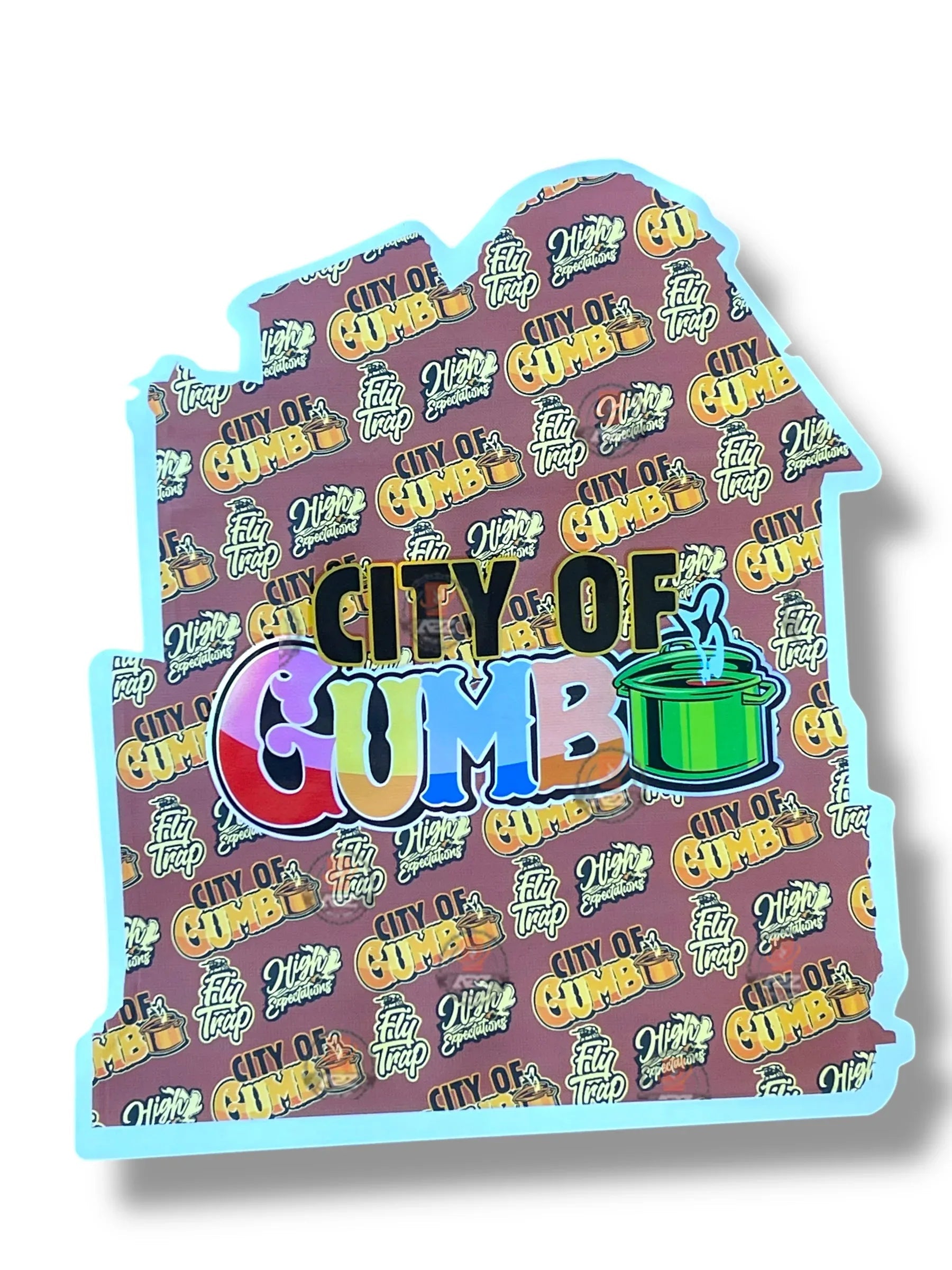 City Of Gumbo Mylar Bag 3.5g shape bag - Black Unicorn Hub