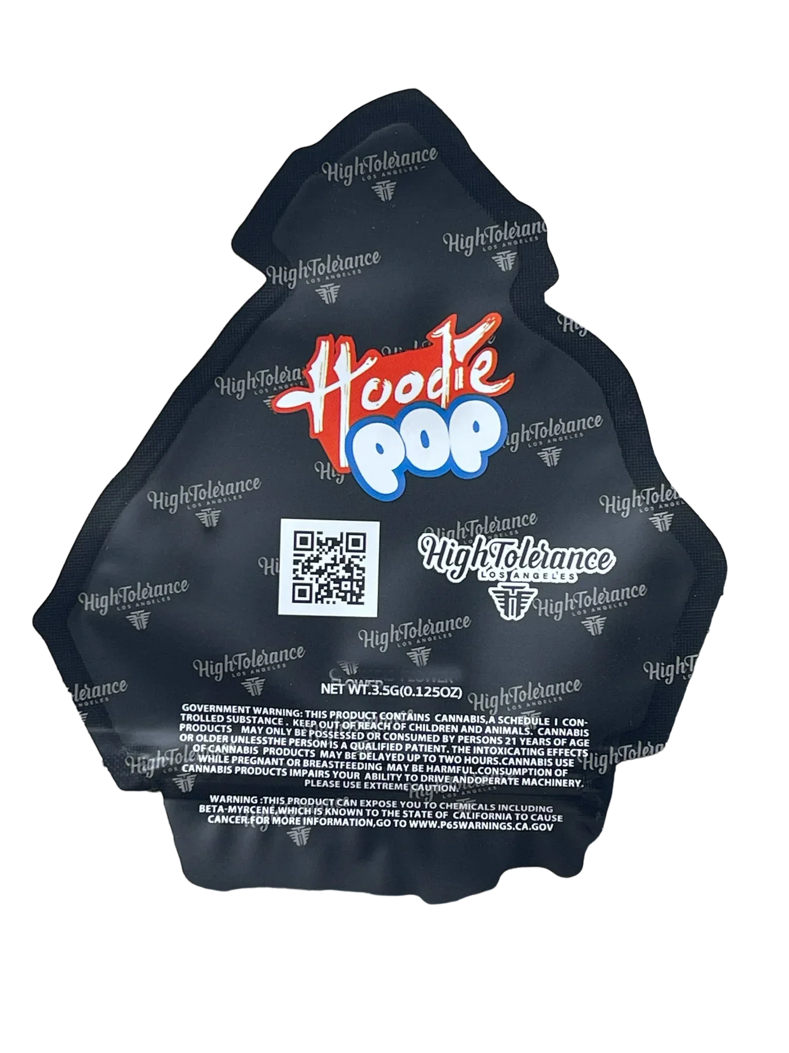 Hoodie POP 3.5 grams Mylar Bag High Tolerance - Black Unicorn Hub