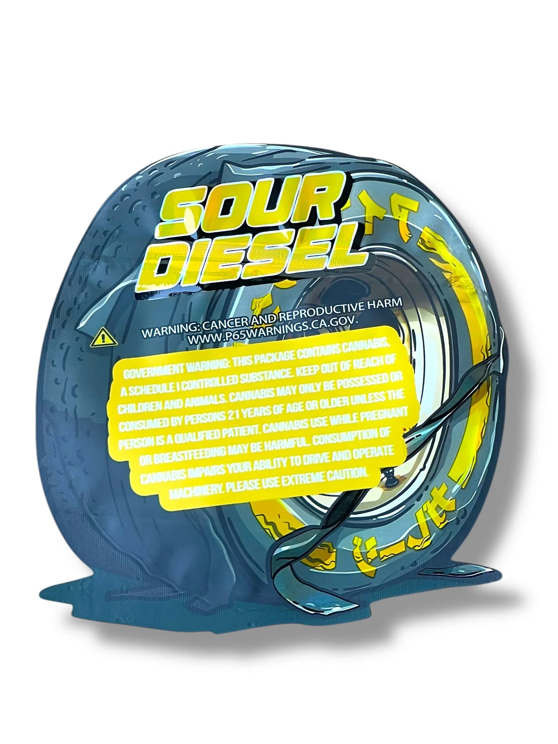 Zabores Sour Diesel Mylar Bag 3.5g shape bag - Black Unicorn Hub