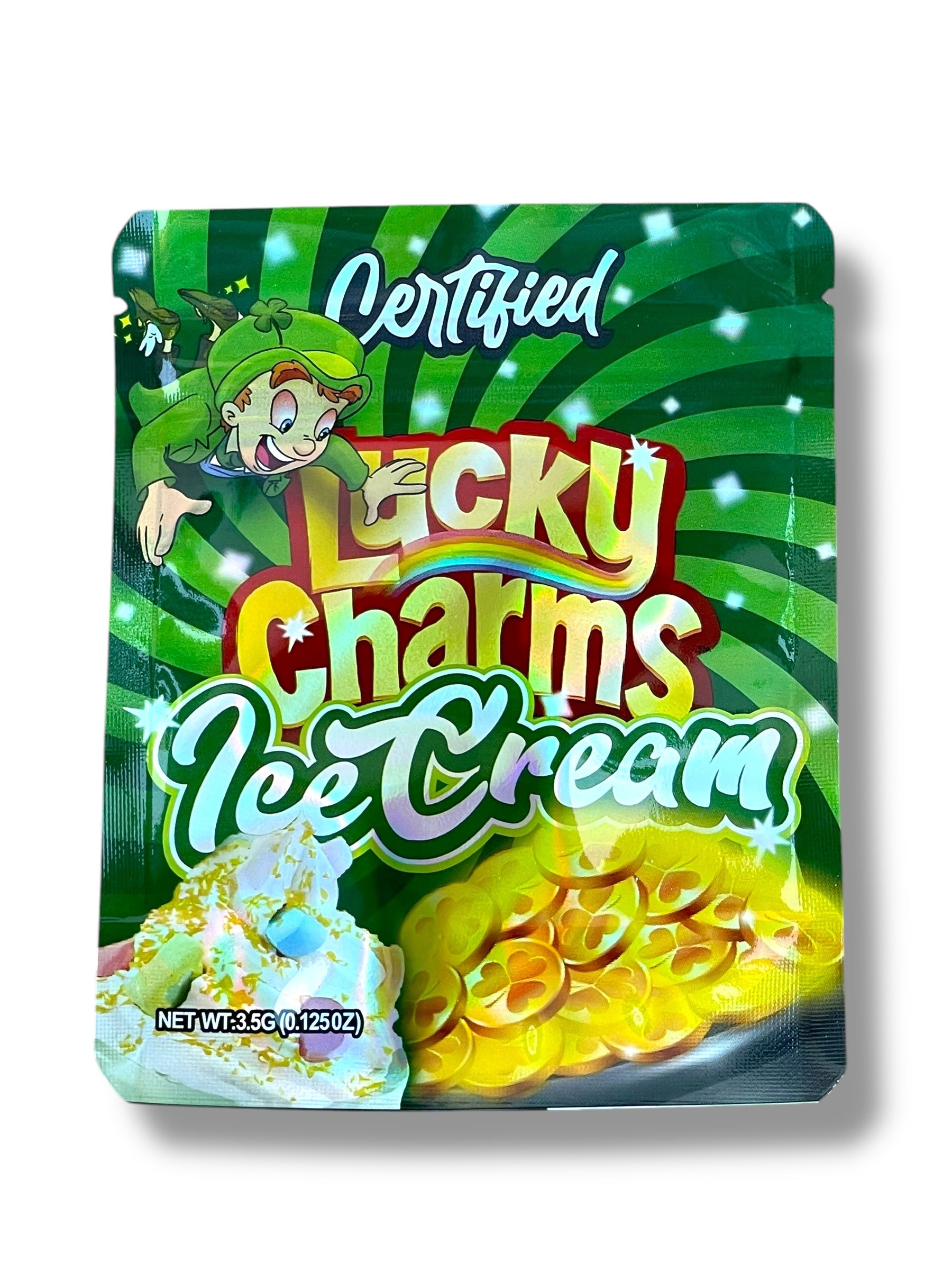 Lucky Charms Ice Cream Mylar Bag 3.5g shape bag