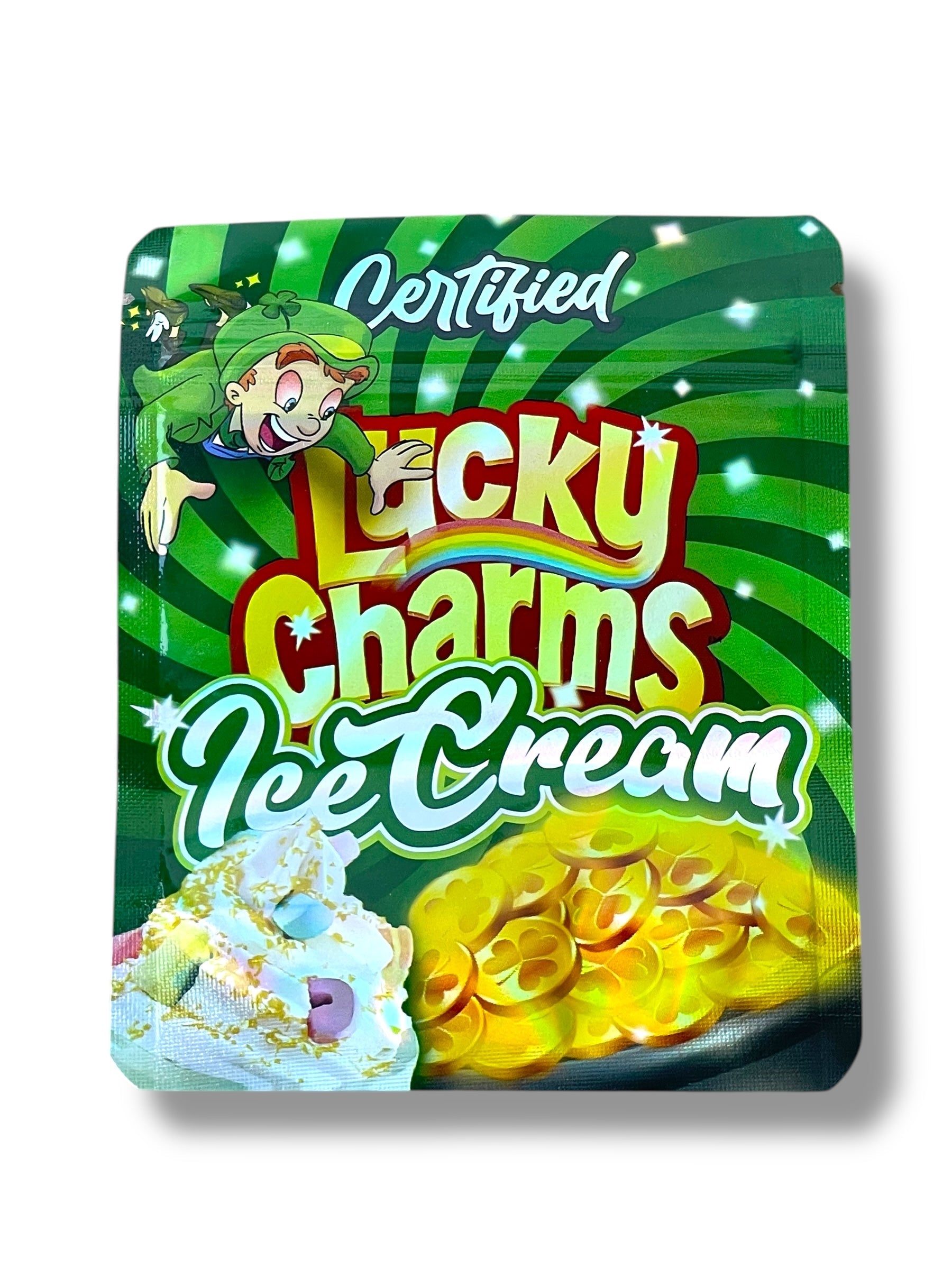 Lucky Charms Ice Cream Mylar Bag 3.5g shape bag