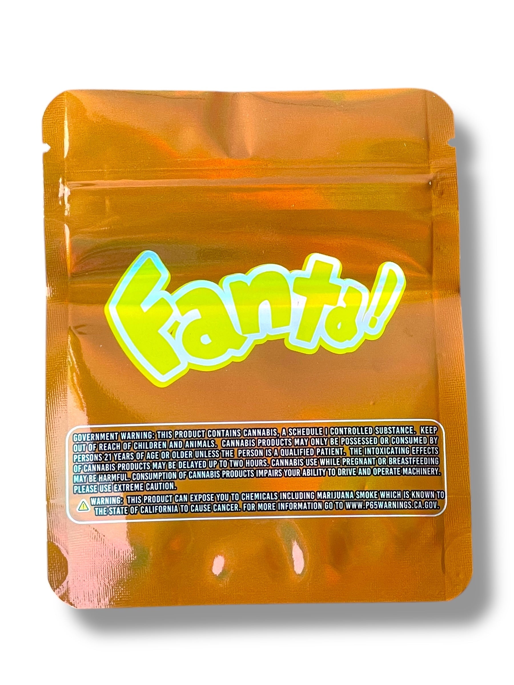 Fanta Frozen Peach Mylar Bag 3.5g shape bag