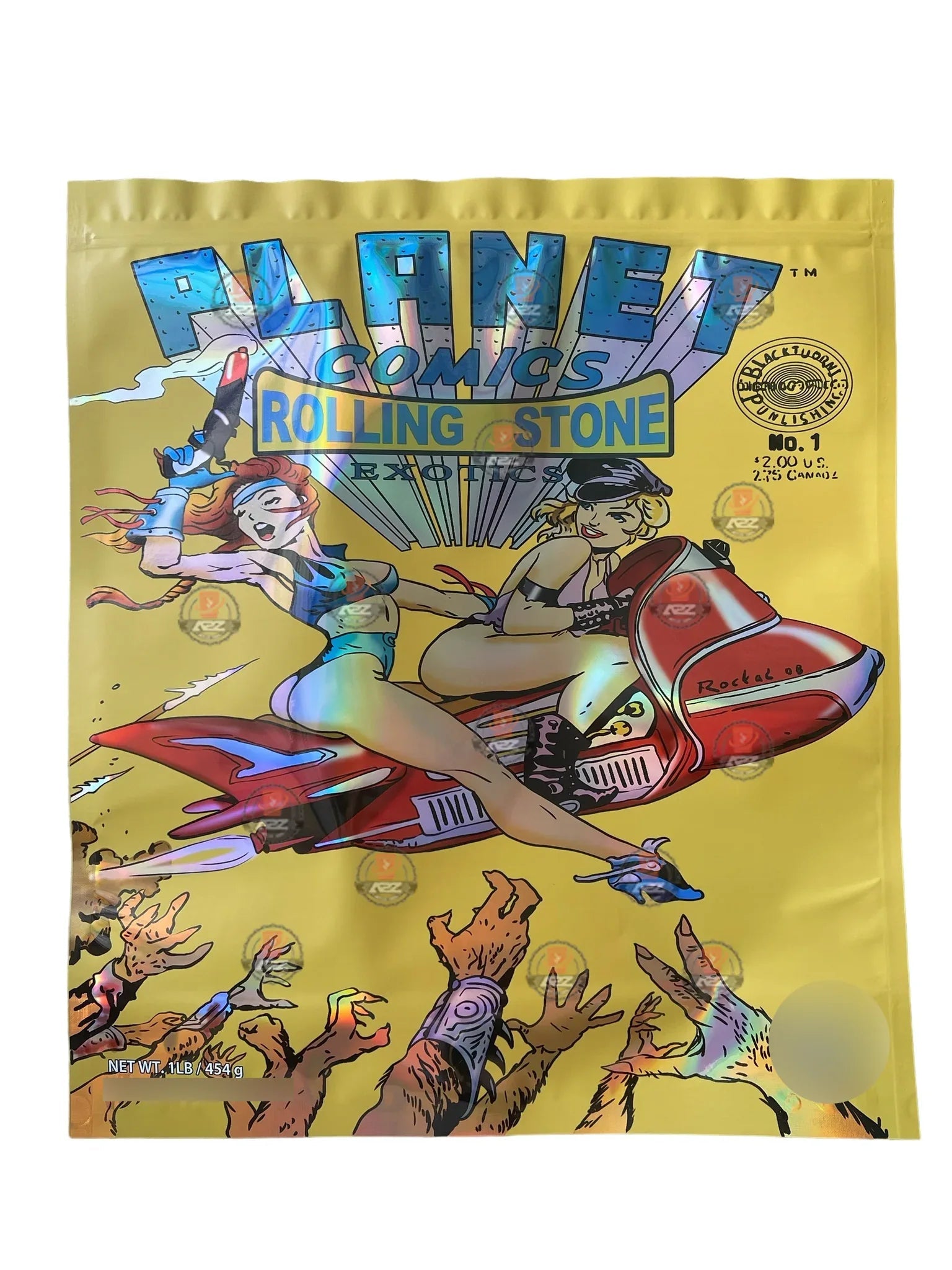Planet Comics Mylar Bag (Large) 1 LBS - 16OZ (454g) Pound Bag Rolling Stone - Black Unicorn Hub