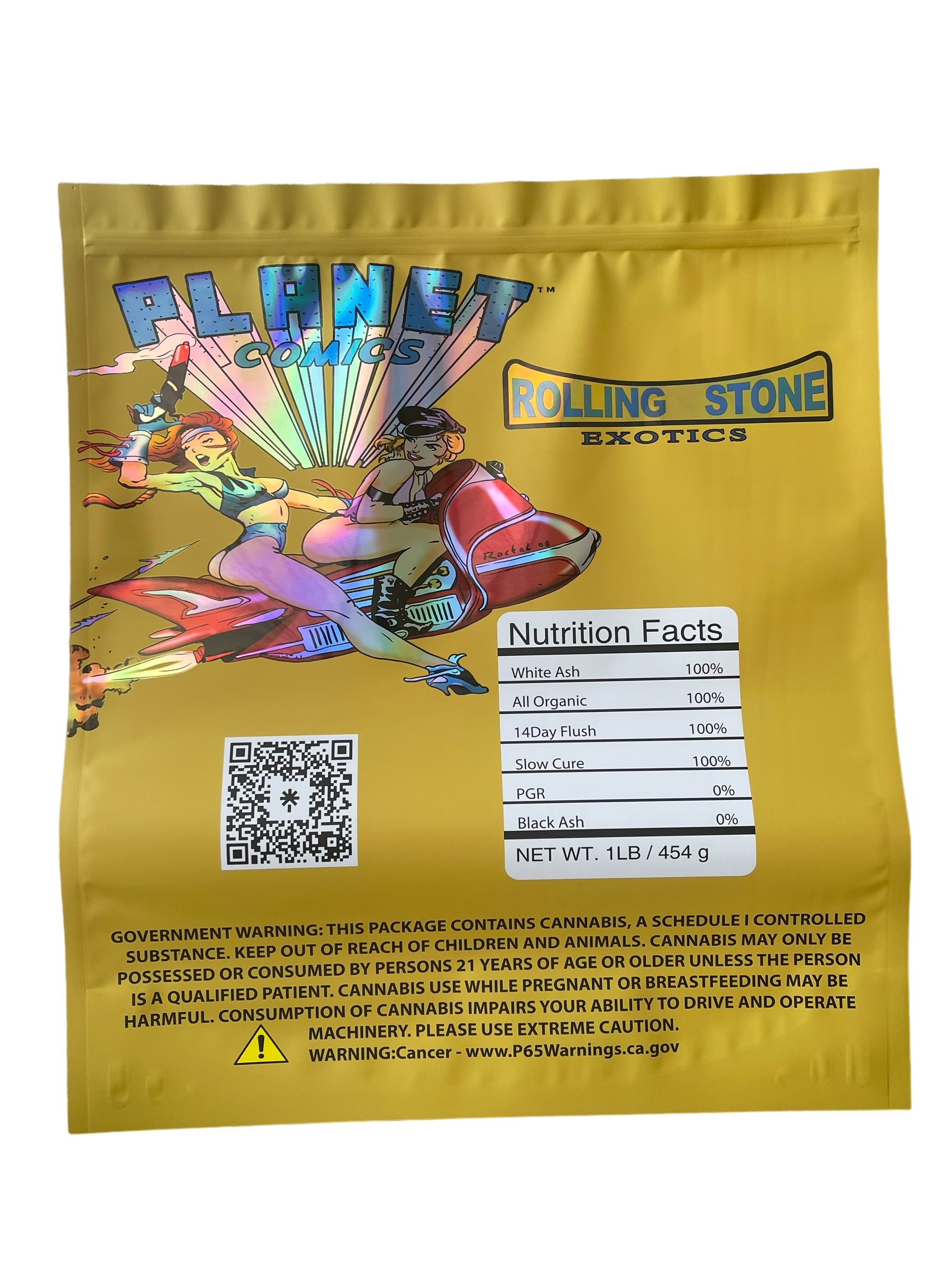 Planet Comics Mylar Bag (Large) 1 LBS - 16OZ (454g) Pound Bag Rolling Stone