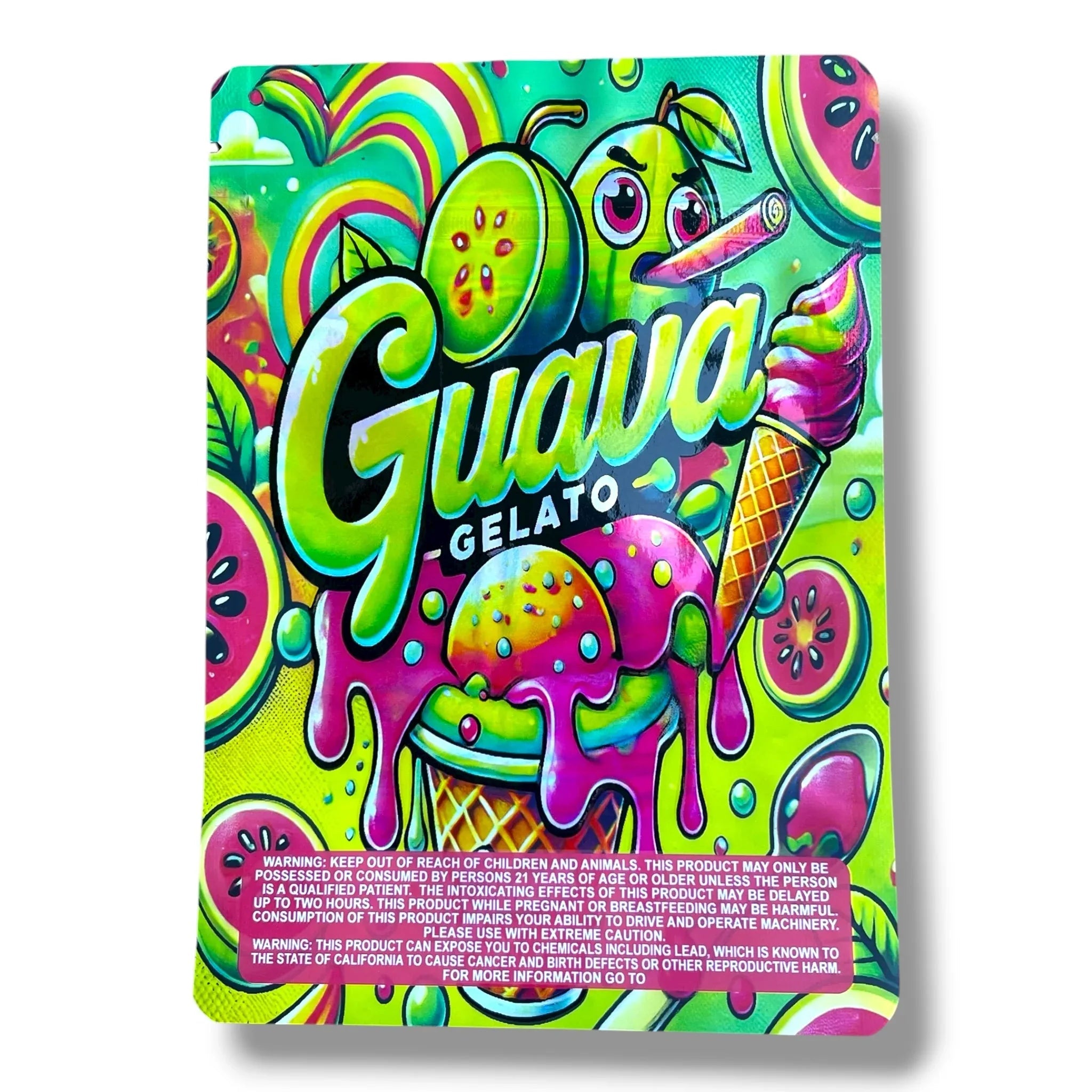 Guava Gelato 7G to 14G Mylar Bags - Black Unicorn Hub