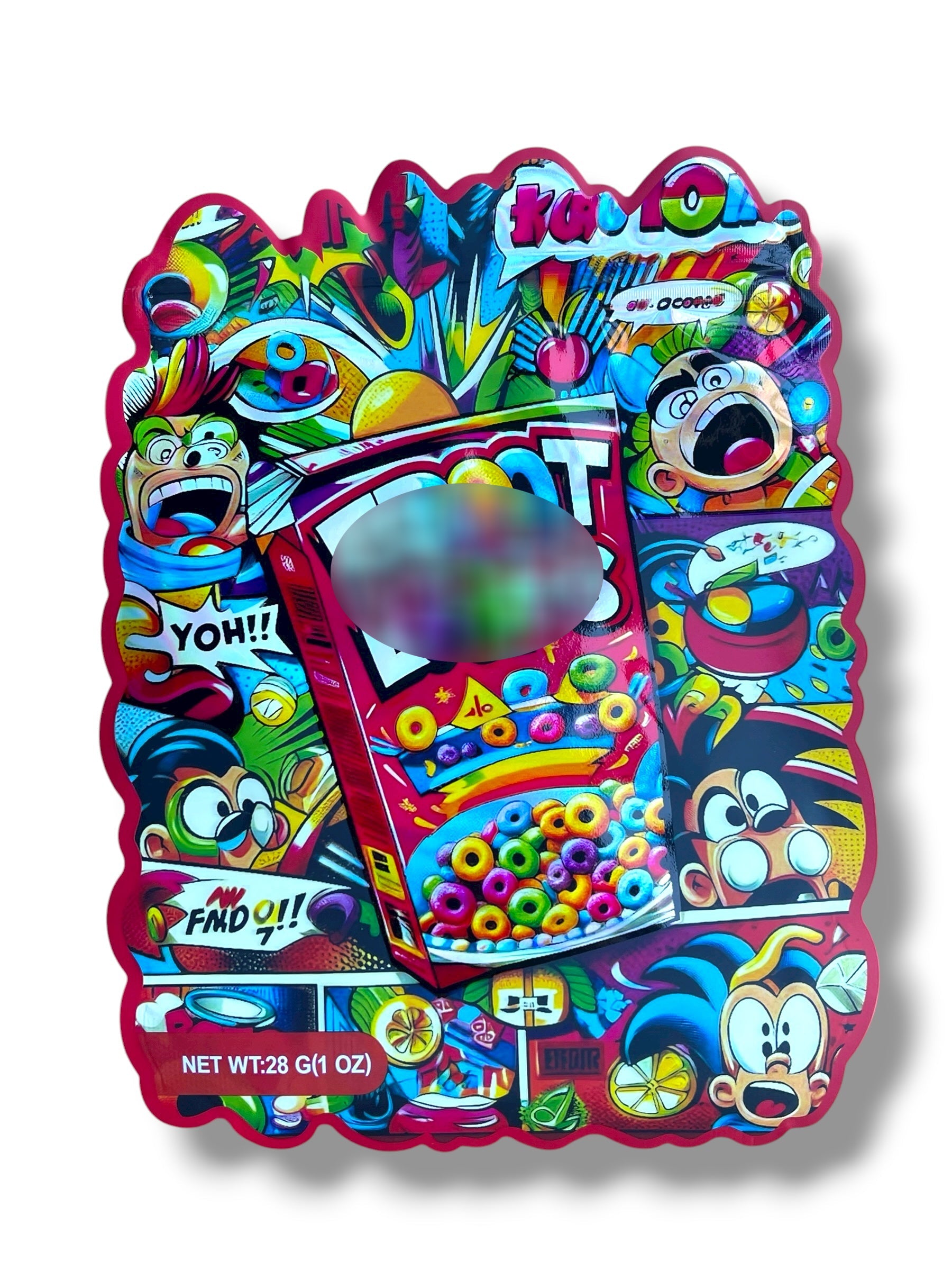 Cereal Bag 1 OZ 28G Mylar empty Mylar bag 1 ounce (50 Count)