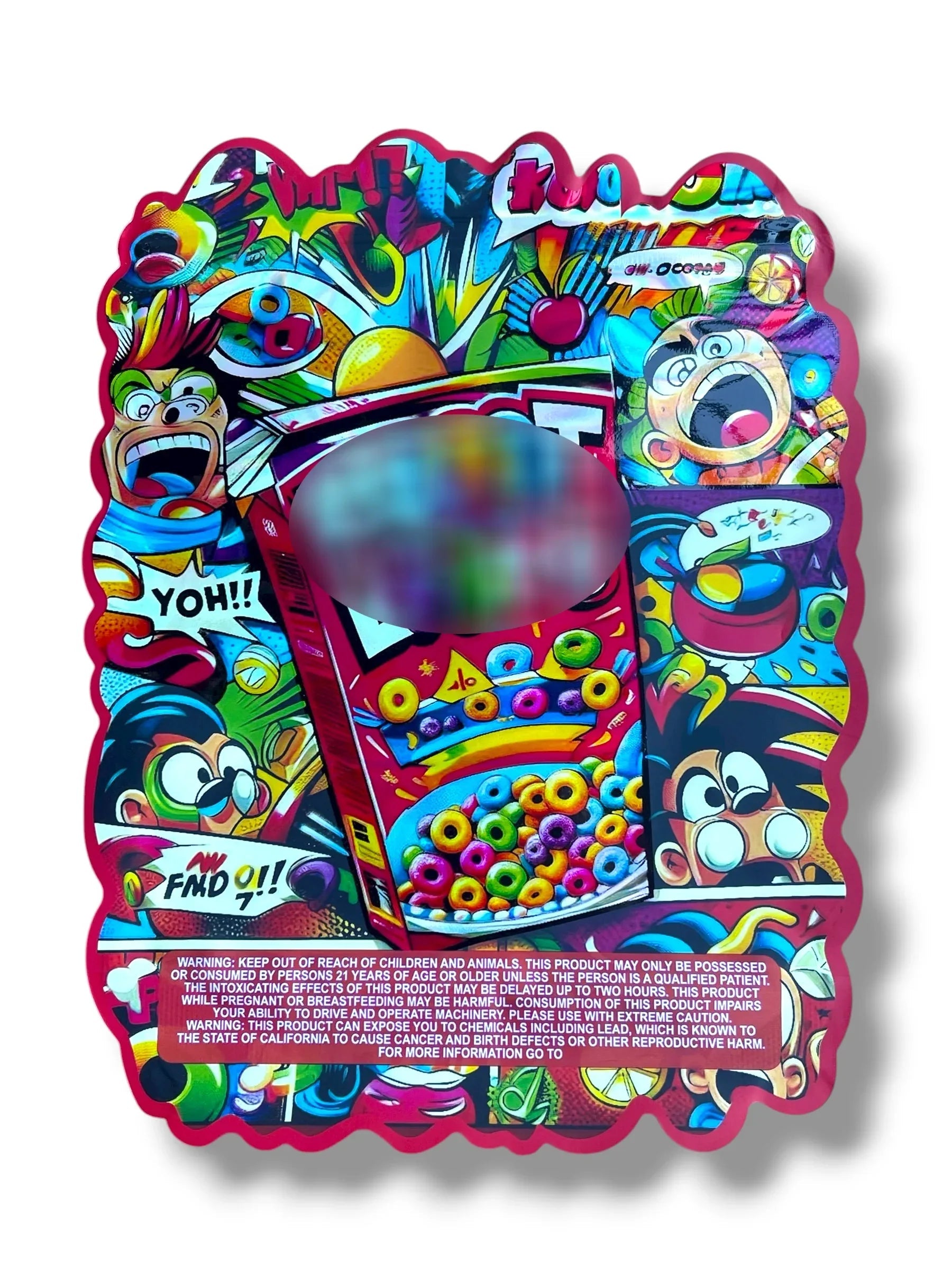 Cereal Bag 1 OZ 28G Mylar empty Mylar bag 1 ounce (50 Count) - Black Unicorn Hub