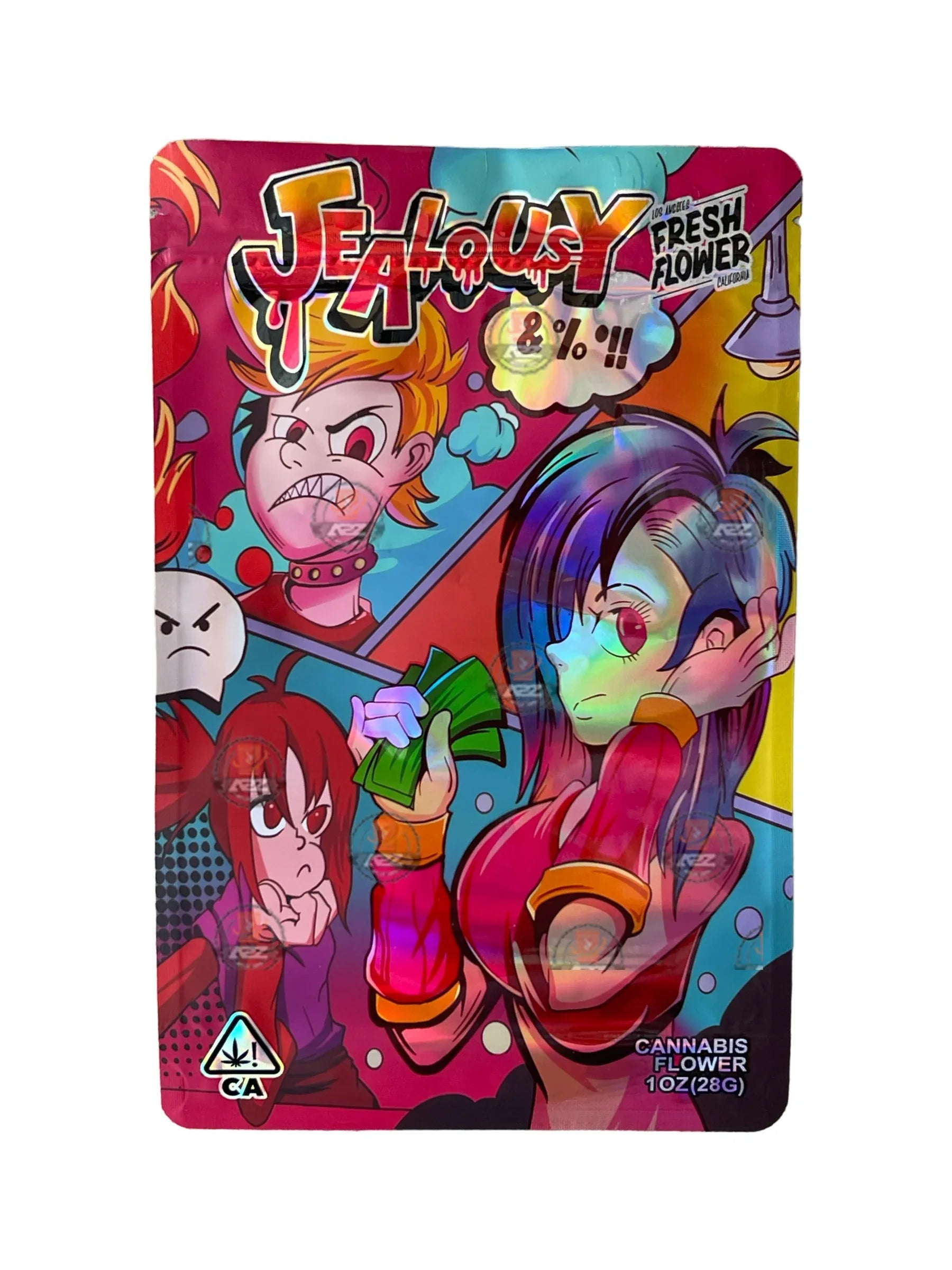 Jealousy Mylar Bag 1 OZ 28G (50 Count) Fresh Flower - Black Unicorn Hub