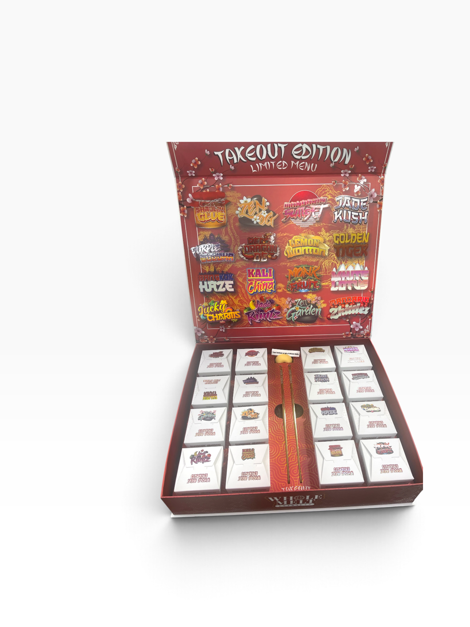 Whole Melt Takeout Edition — 16 Empty 1 oz Jars with Boxes & Display Packaging